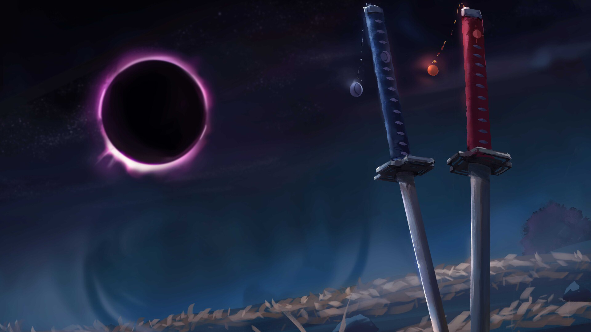 月食,双刀,旷野,沙场