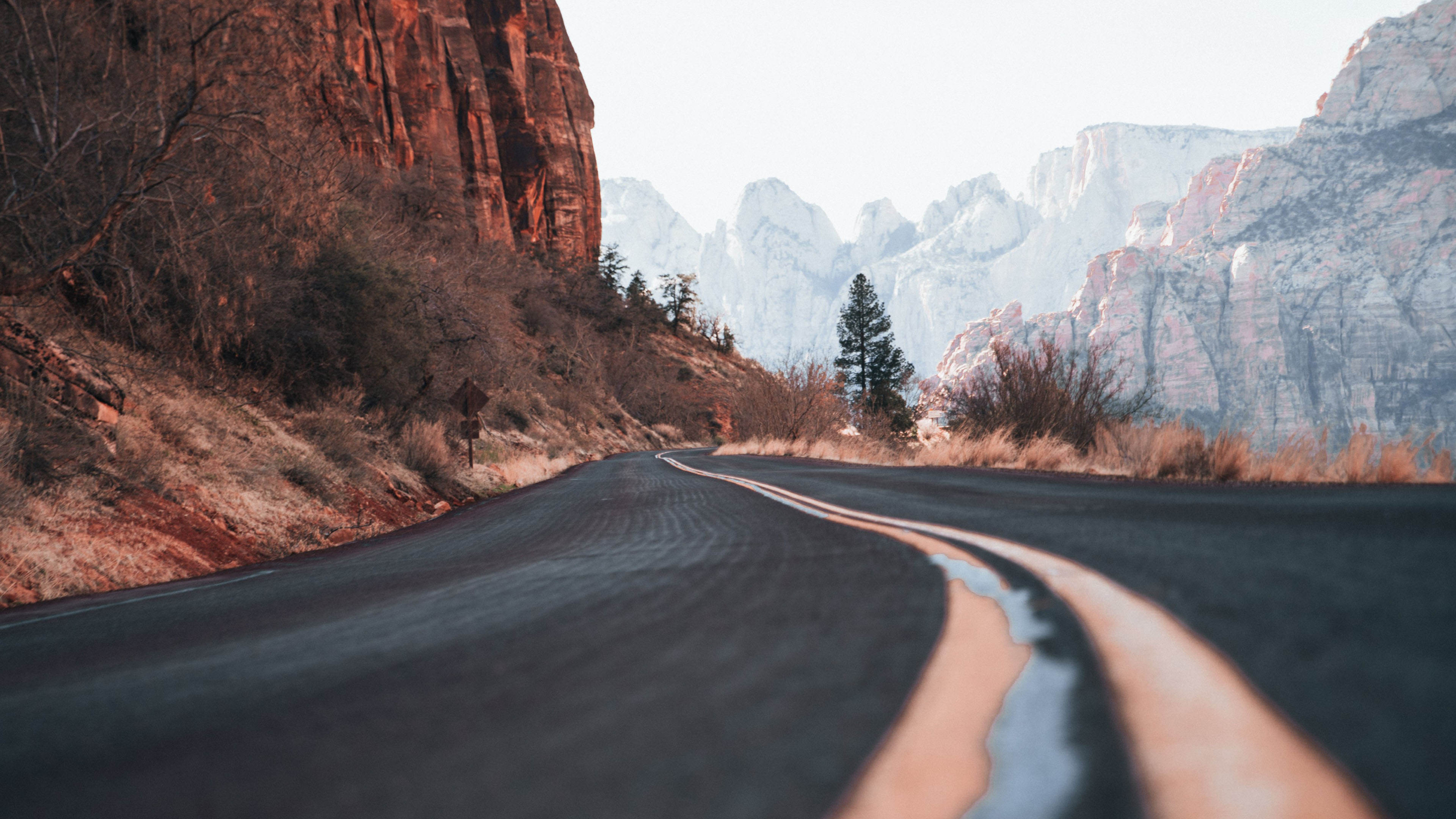 自然分光,山路,公路,深秋