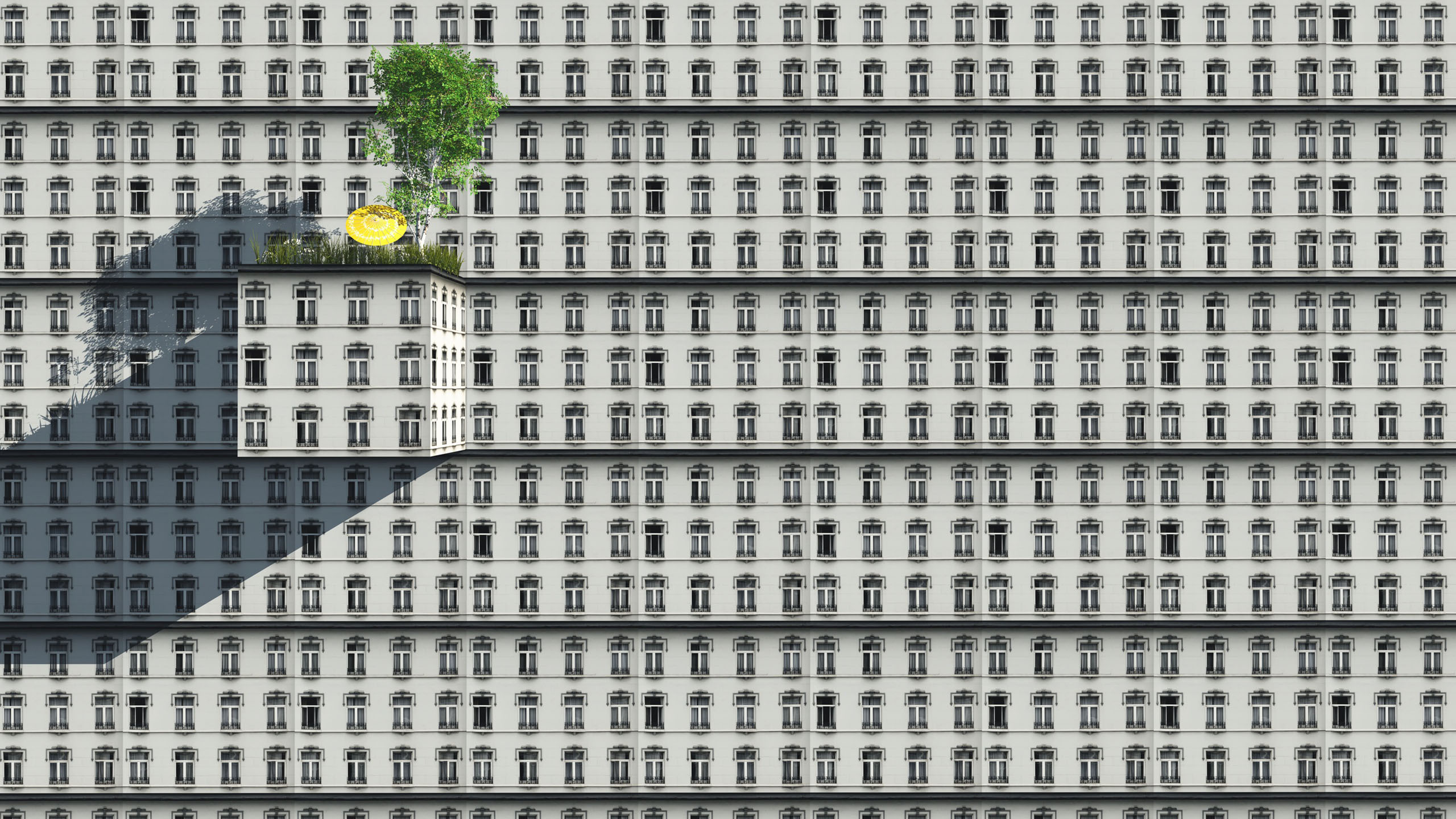 空中花园,楼房,空中楼阁,花台