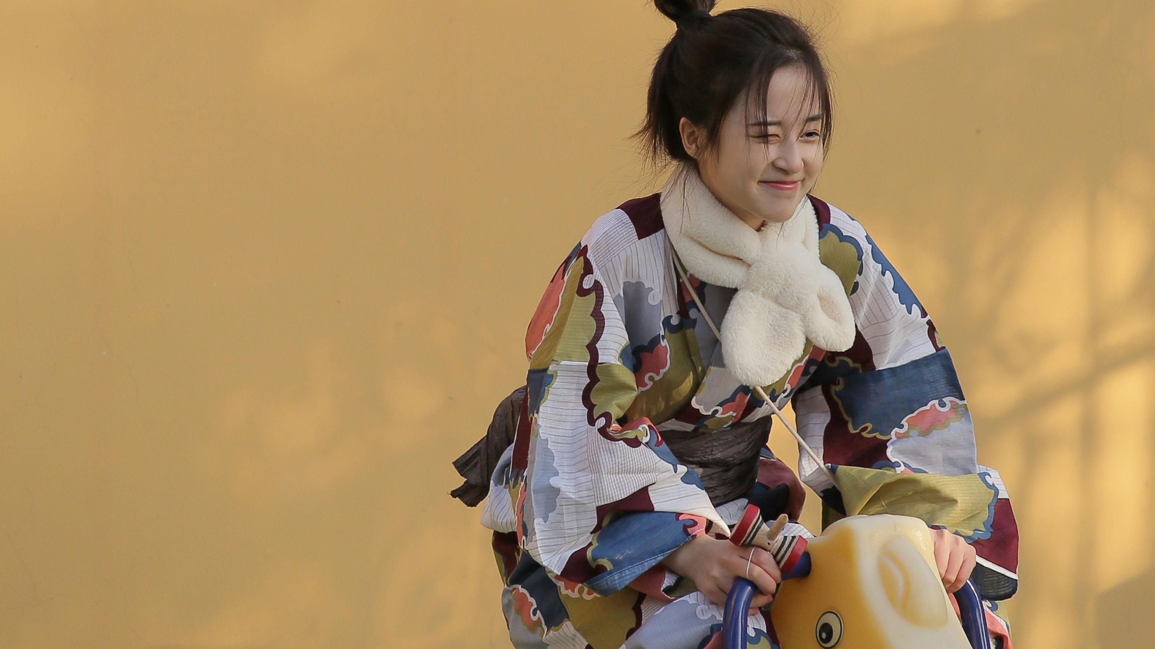 清纯,阳光,围巾,养眼,青春,可爱