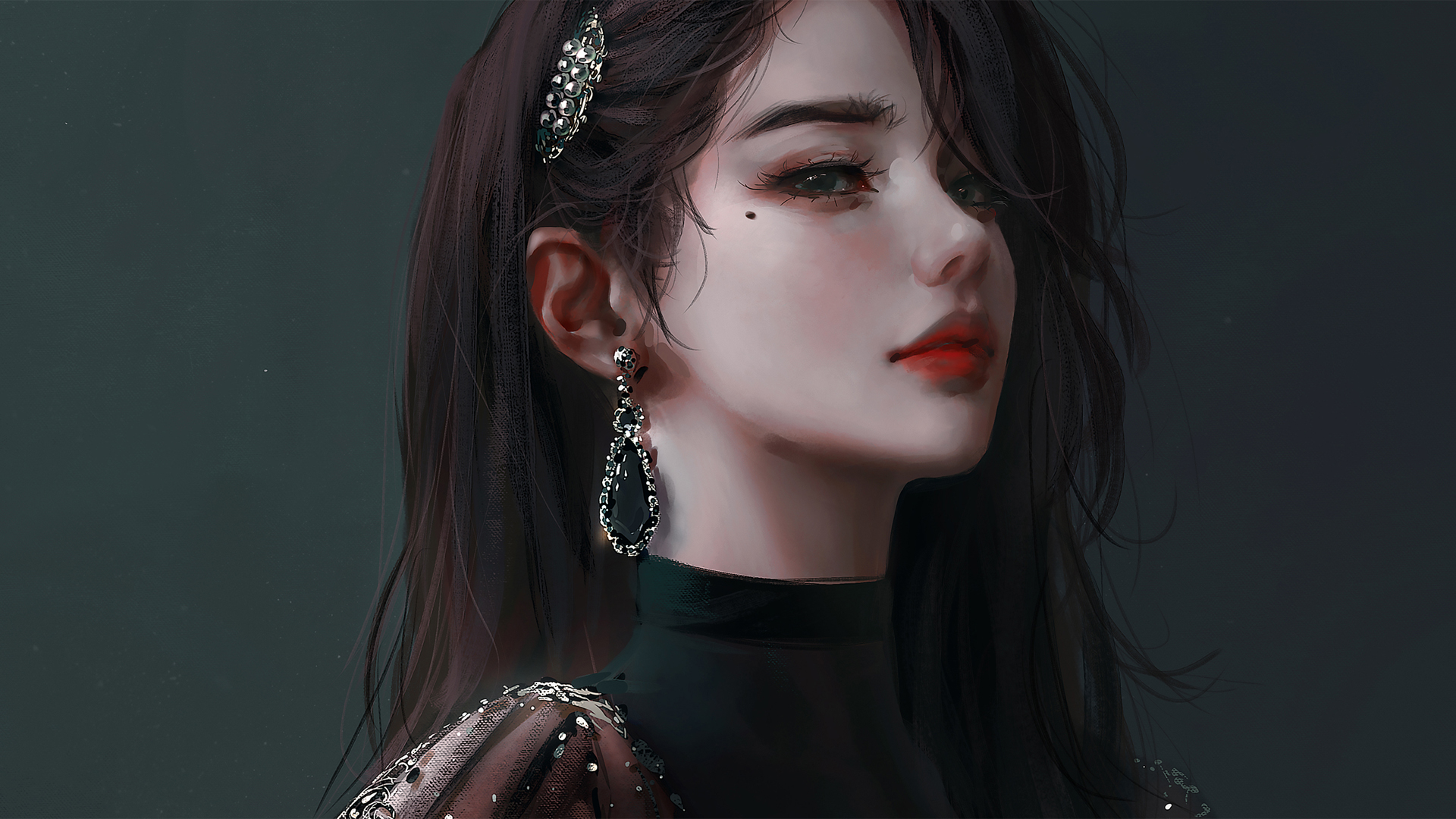 动漫,,少女,,厚涂画风,,精致