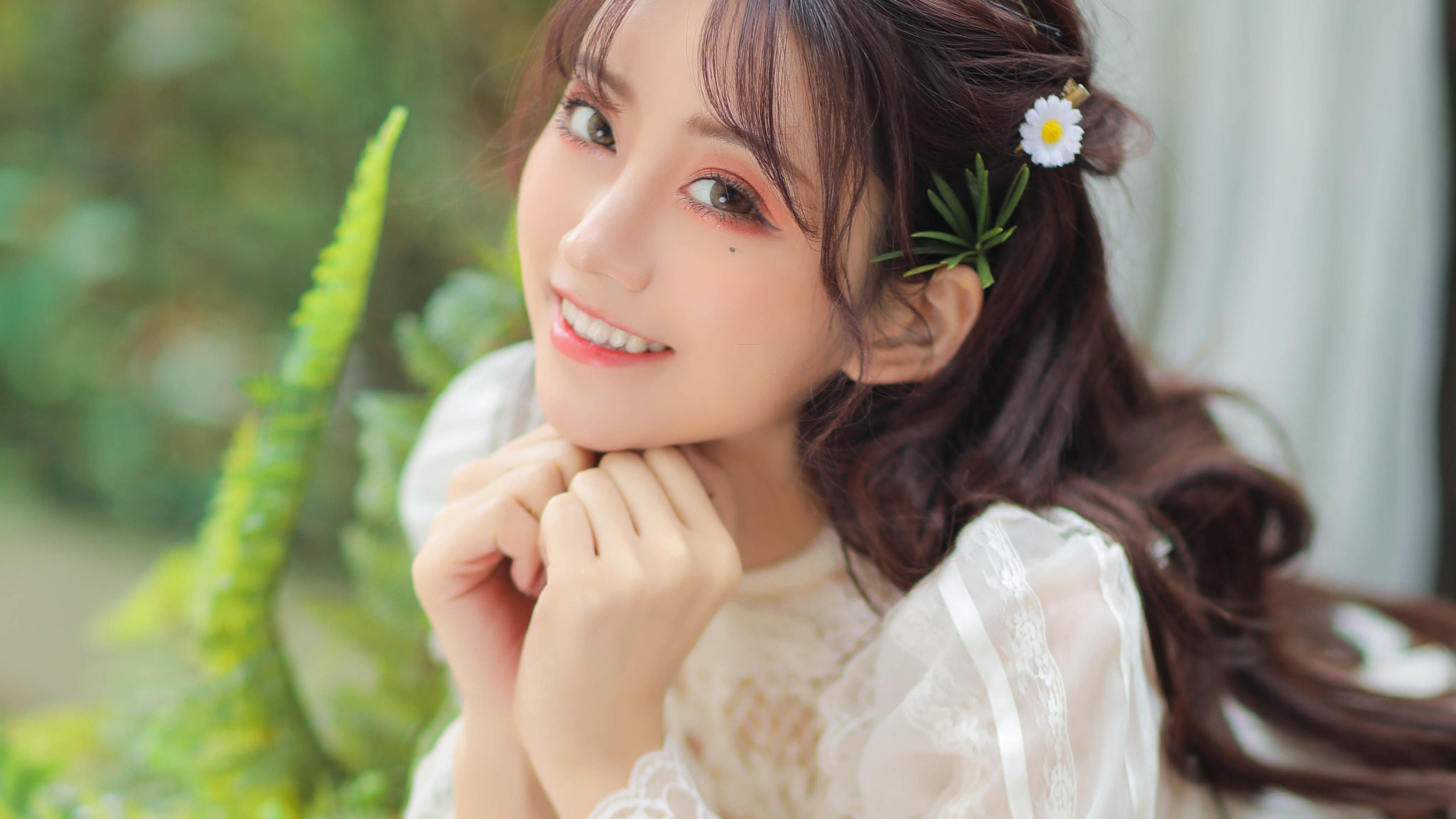 清纯,公主,仙女,菊花,微笑,可爱