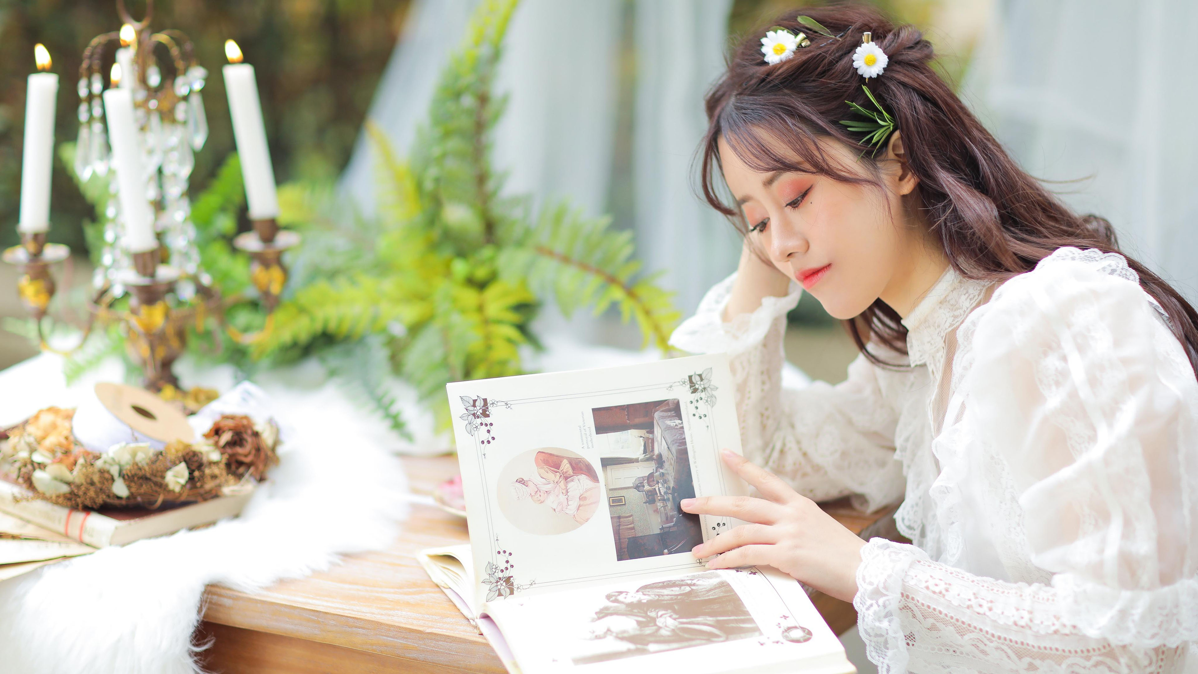 清纯,公主,仙女,菊花,微笑,可爱