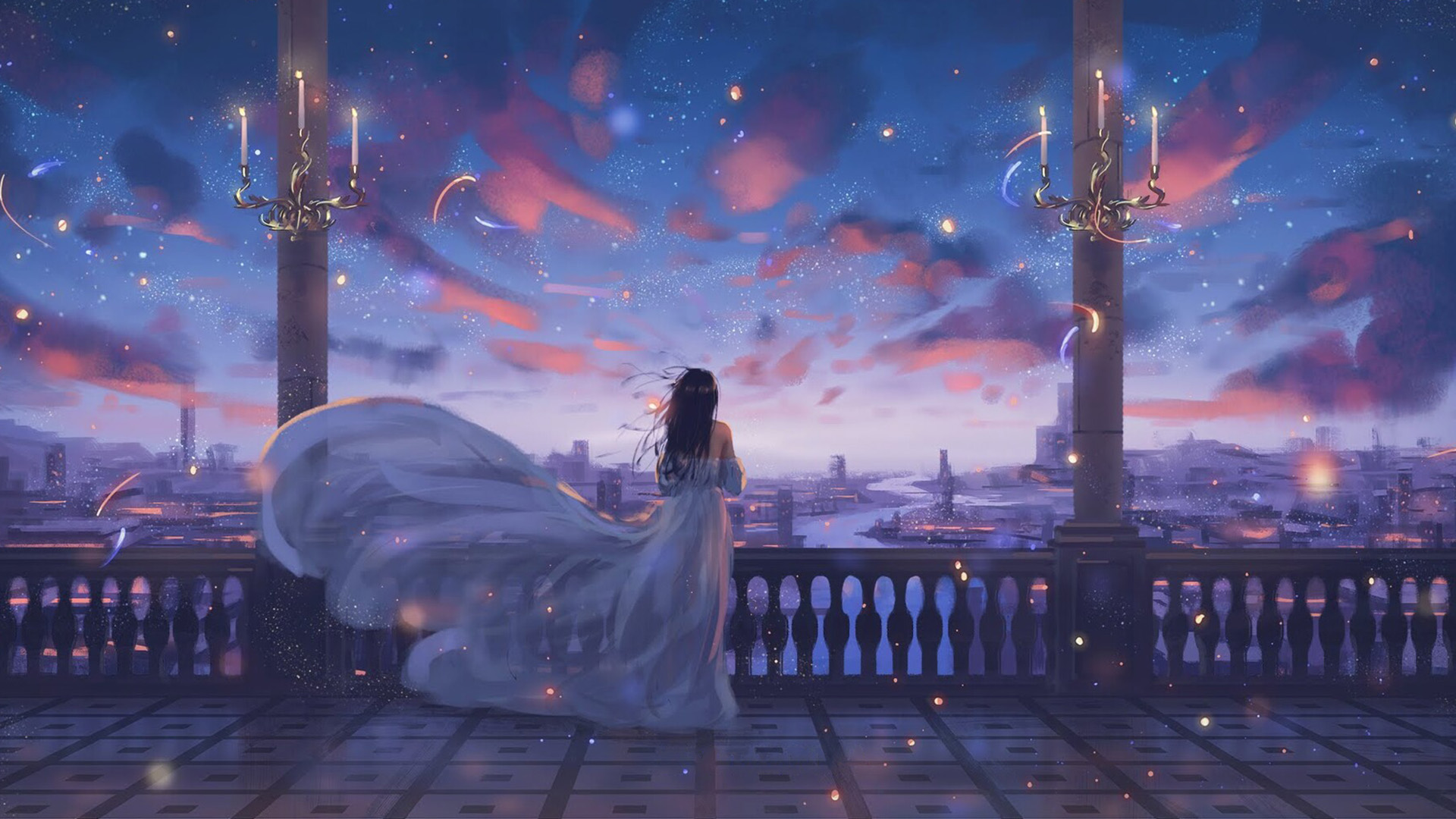 鬼刀,宫殿,梦幻,蜡烛,傍晚