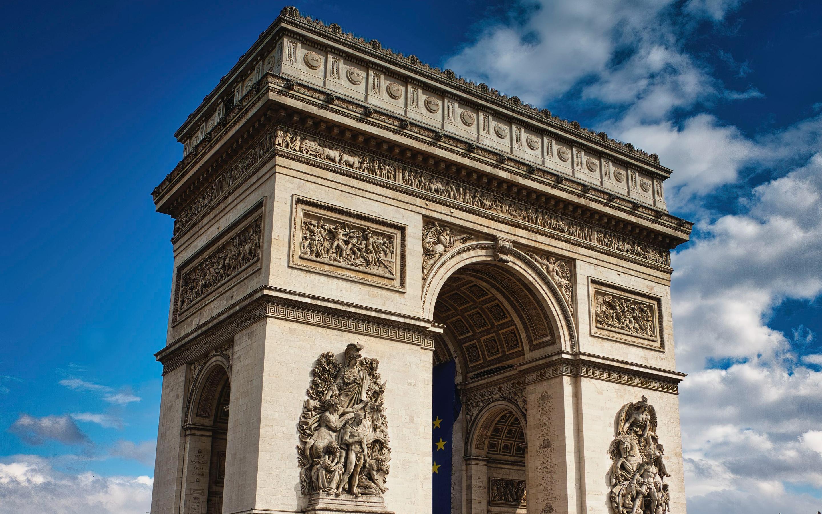 自然风光,,巴黎,,凯旋门,,雄伟,,建筑