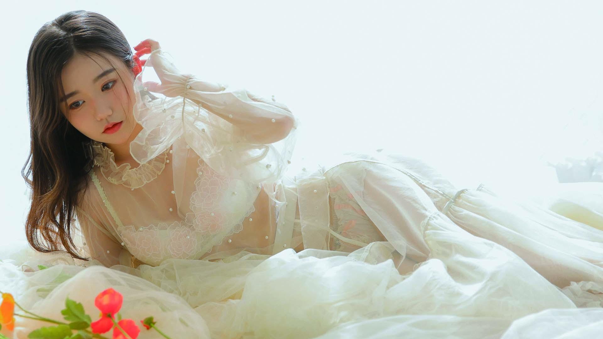 性感女神,,,清凉,,薄纱裙,,诱惑,