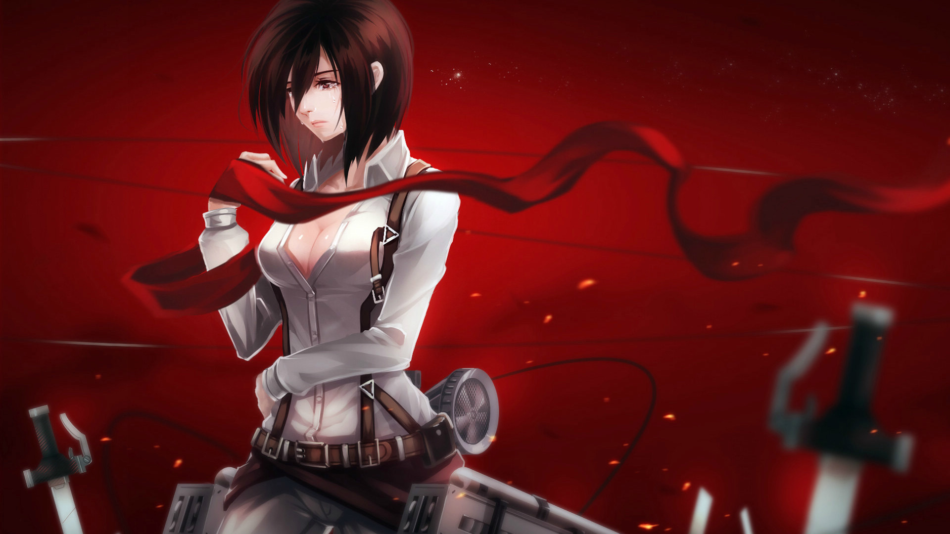 进击的巨人,调查队,围巾,三笠