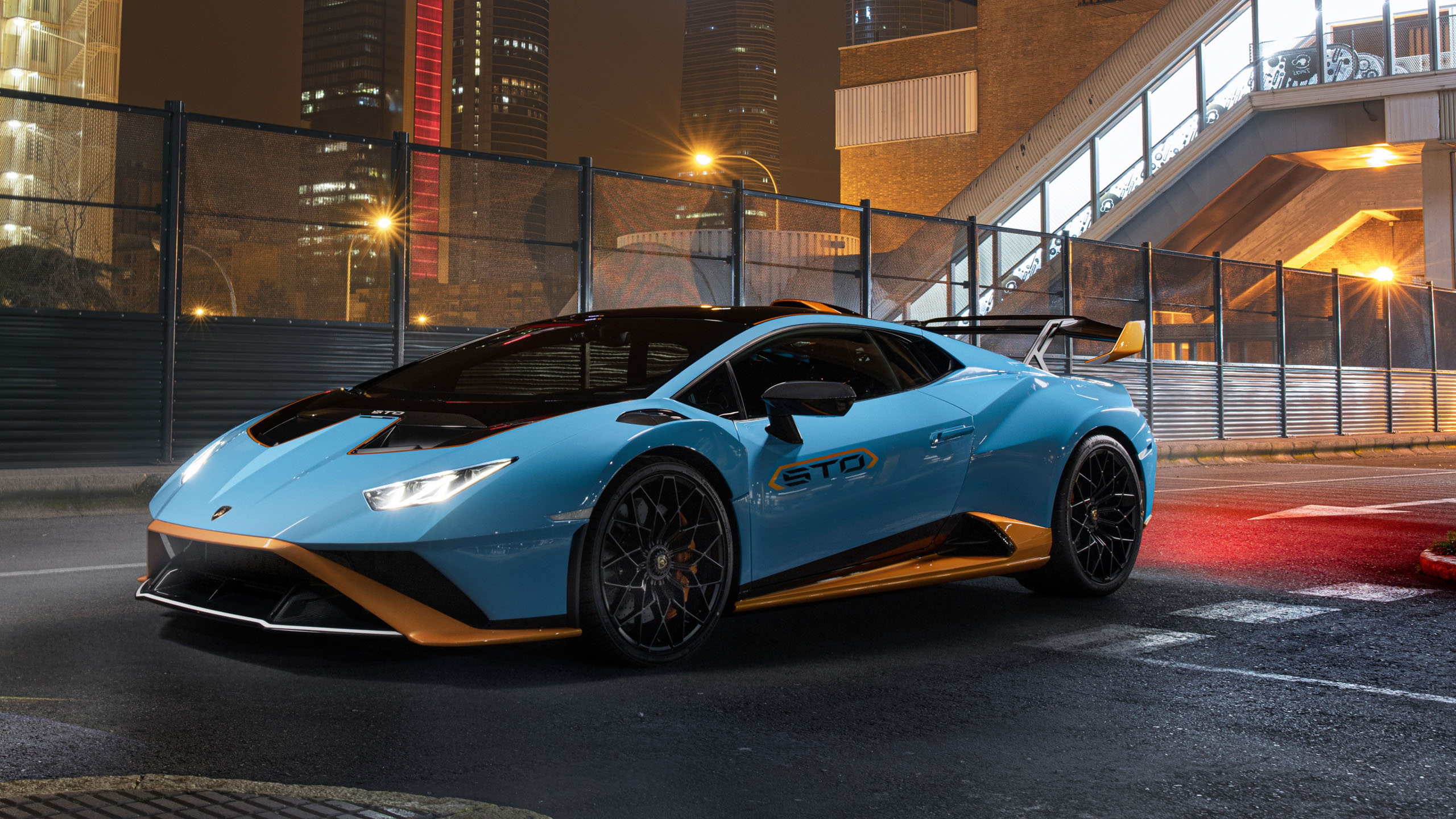 兰博基尼,夜景,灯光,街道,运动场