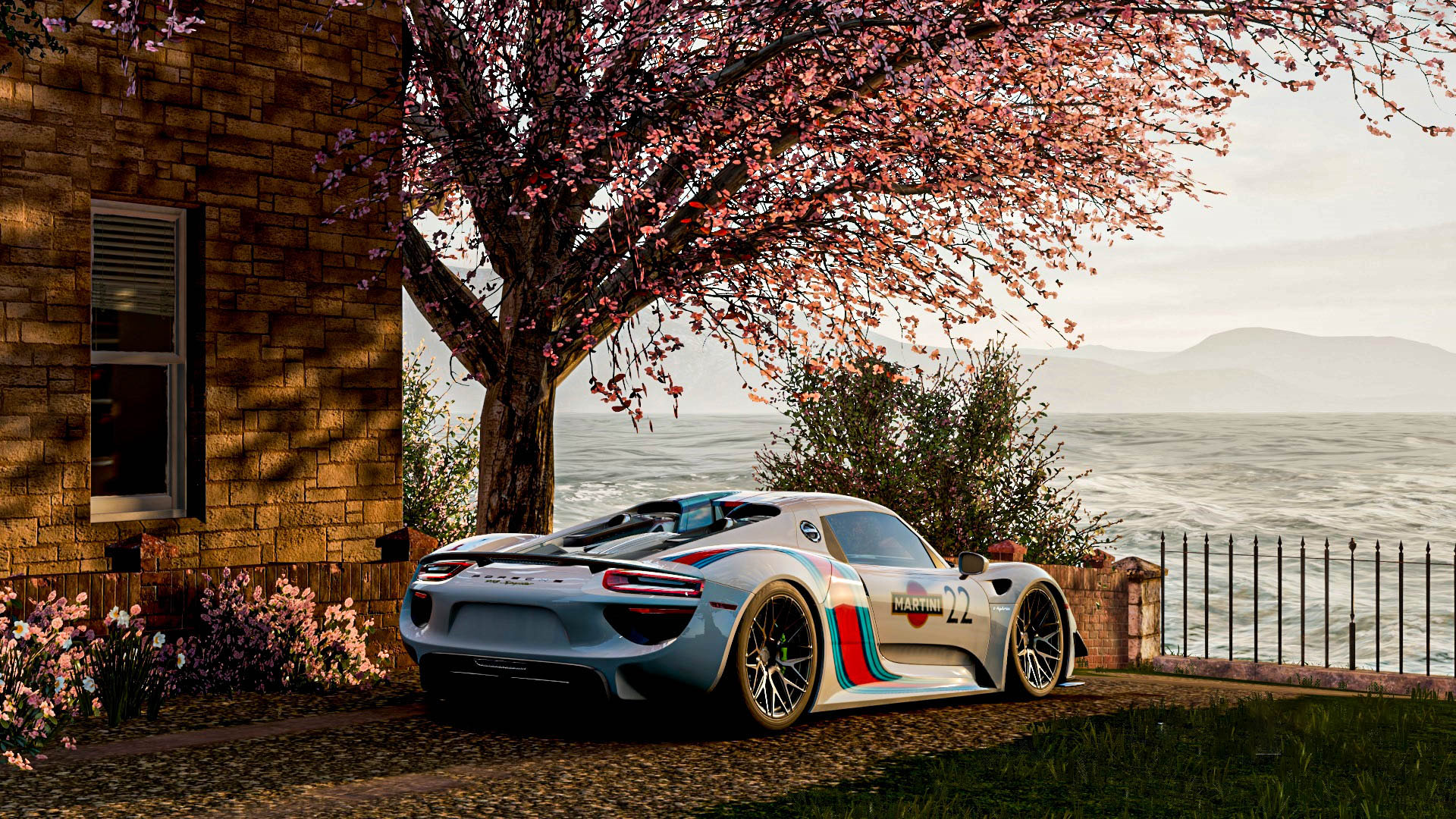 保时捷,大海,樱花,918