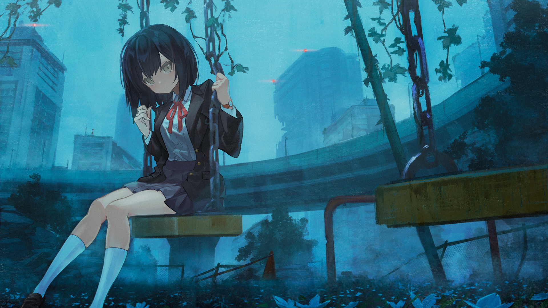 秋天,城市,学妹,放学后