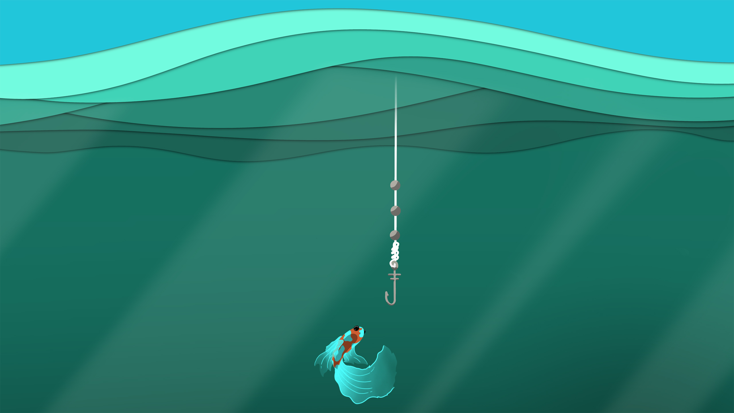 鱼钩,钓鱼,金额,寓言