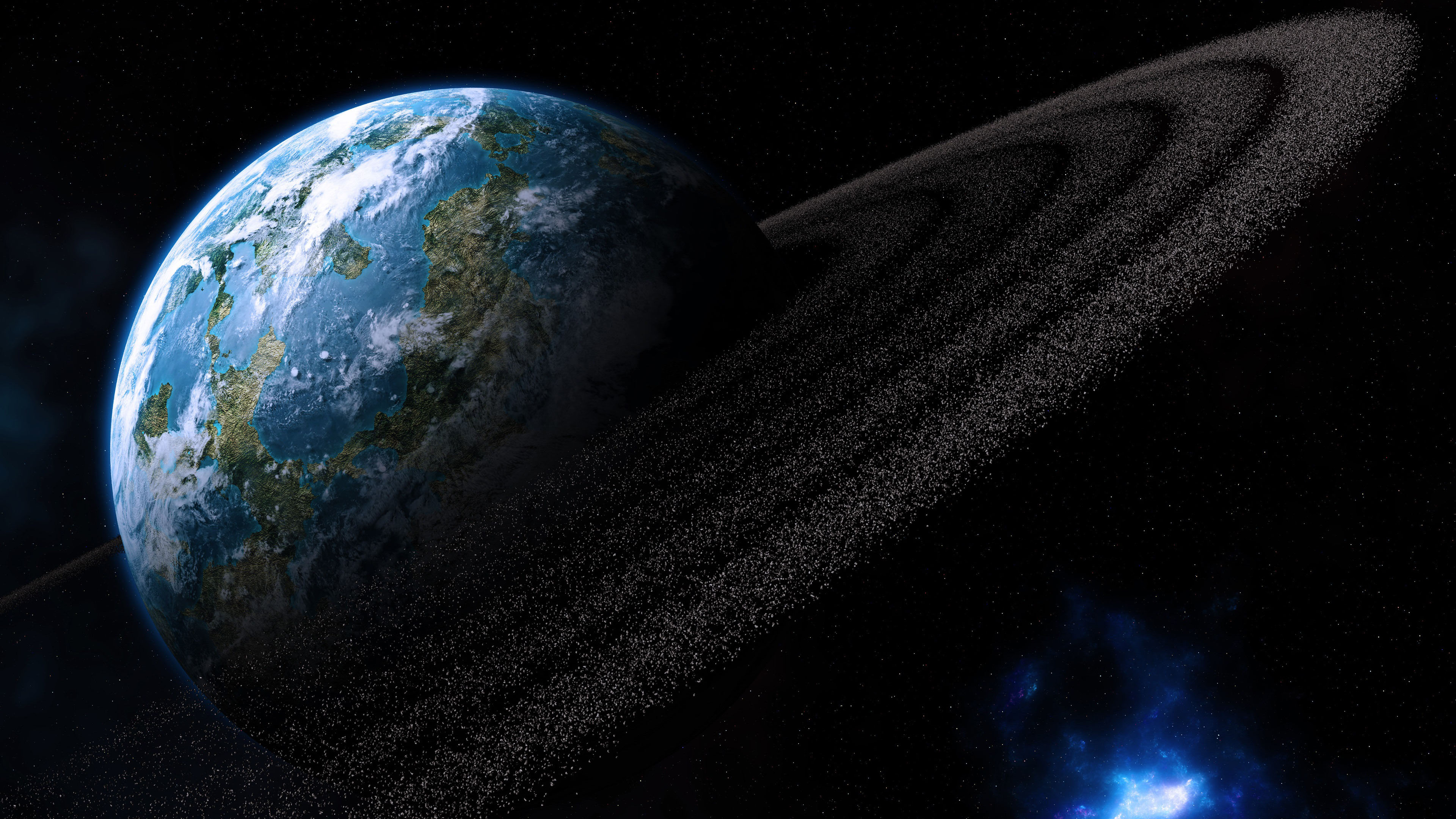 行星,宇宙,卫星群,地球,蓝色星球