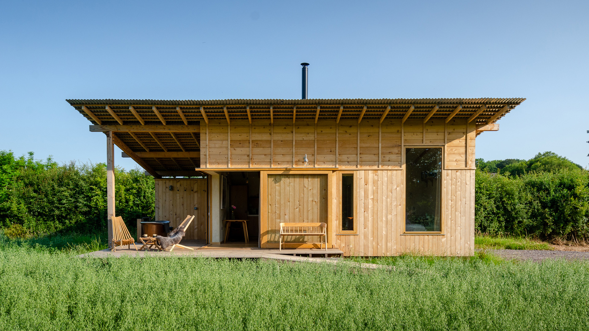 炎炎夏日,稻田,木屋,郊外