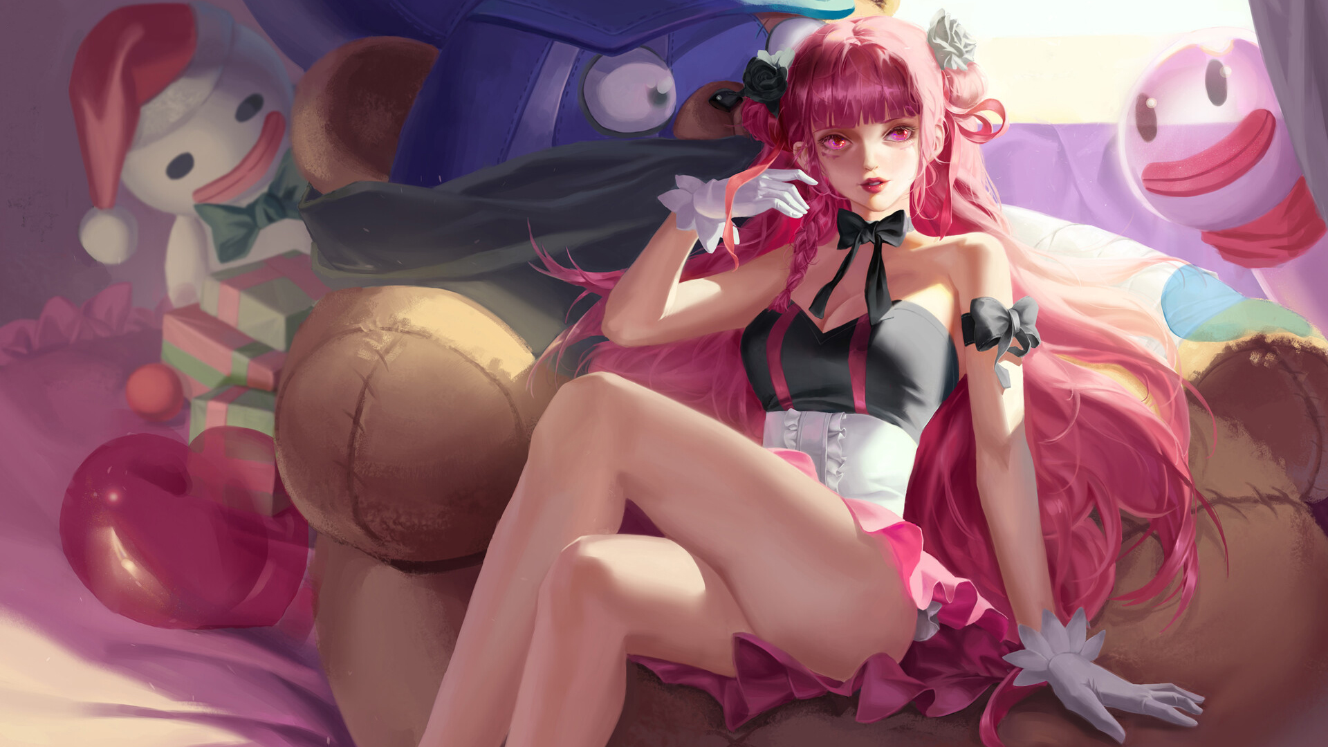 木偶,篮球,红头发,短裙,长腿