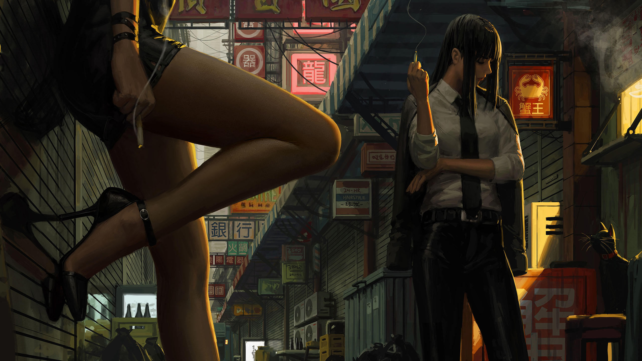 丝袜,高跟鞋,招牌,城市,大佬