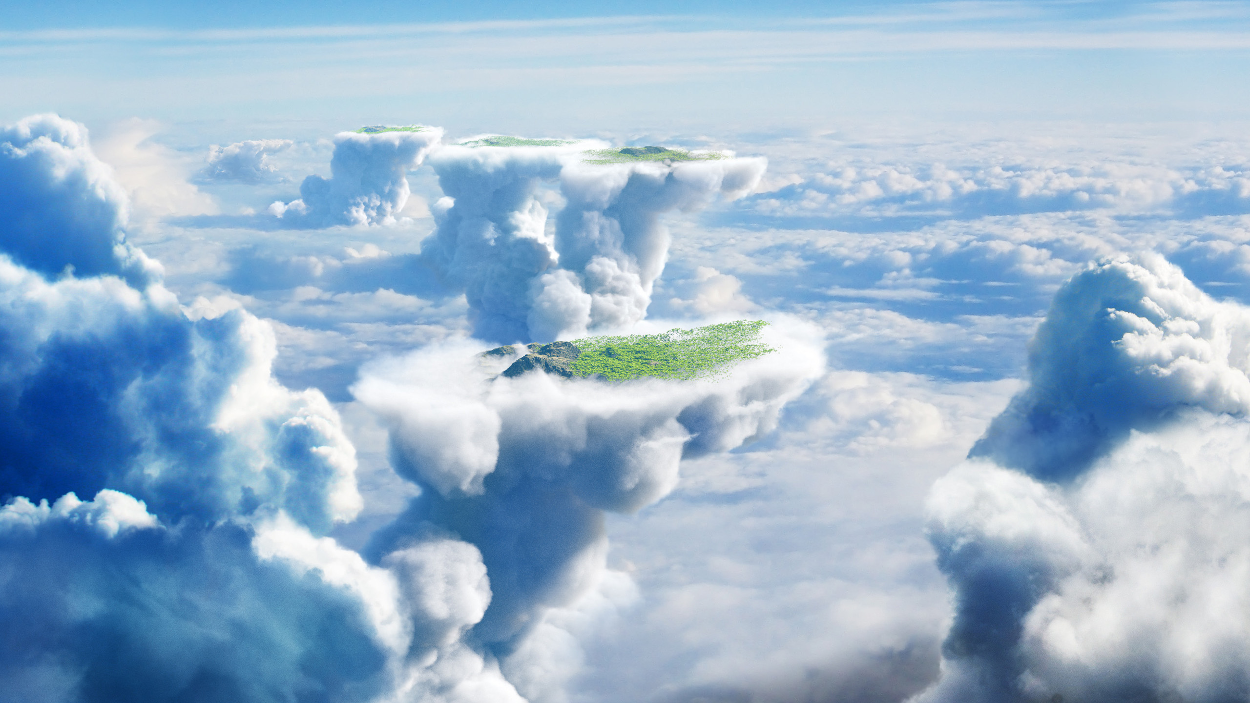 云中小岛,仙境,云海,天空