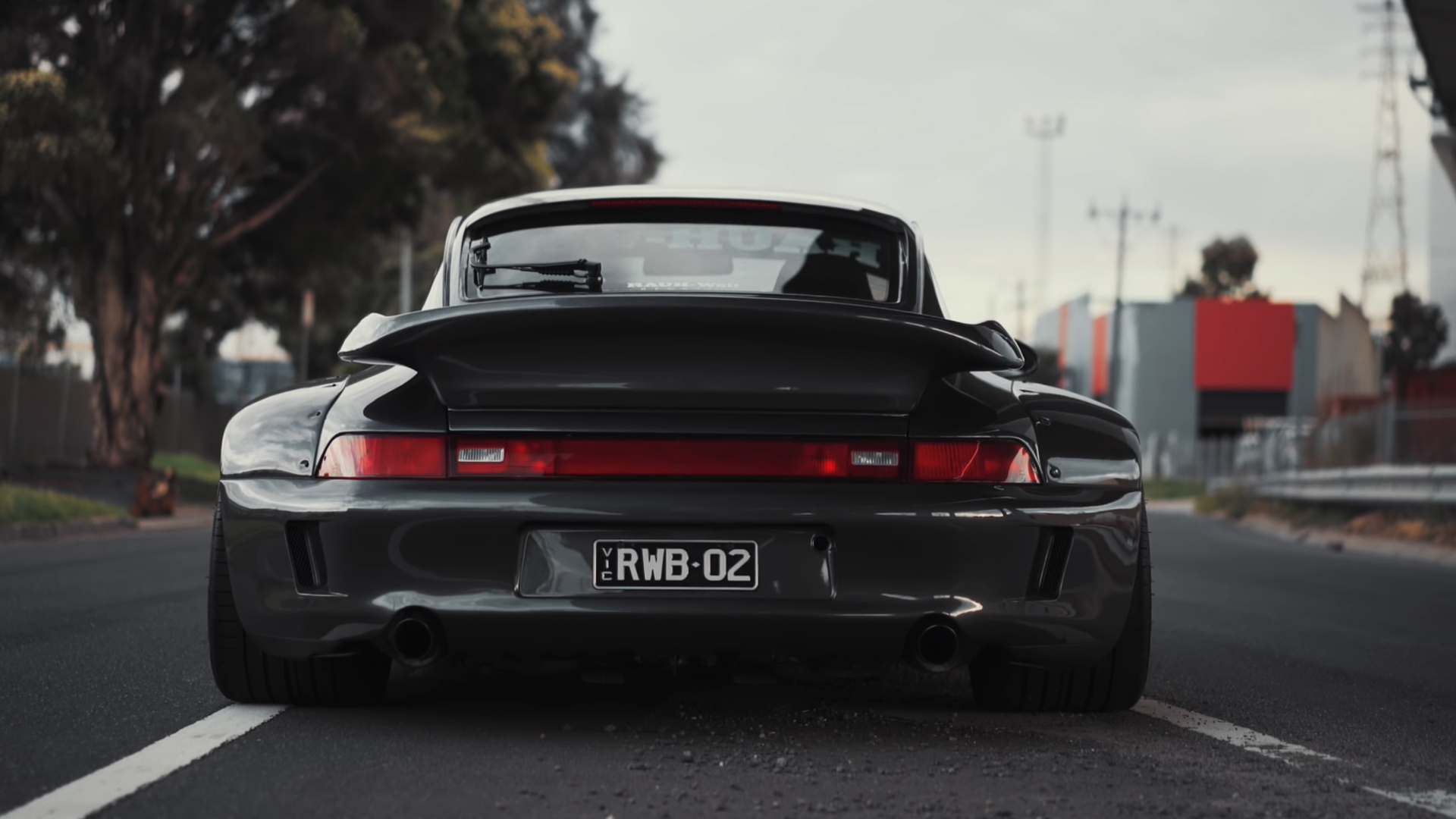 跑车,尾翼,特写