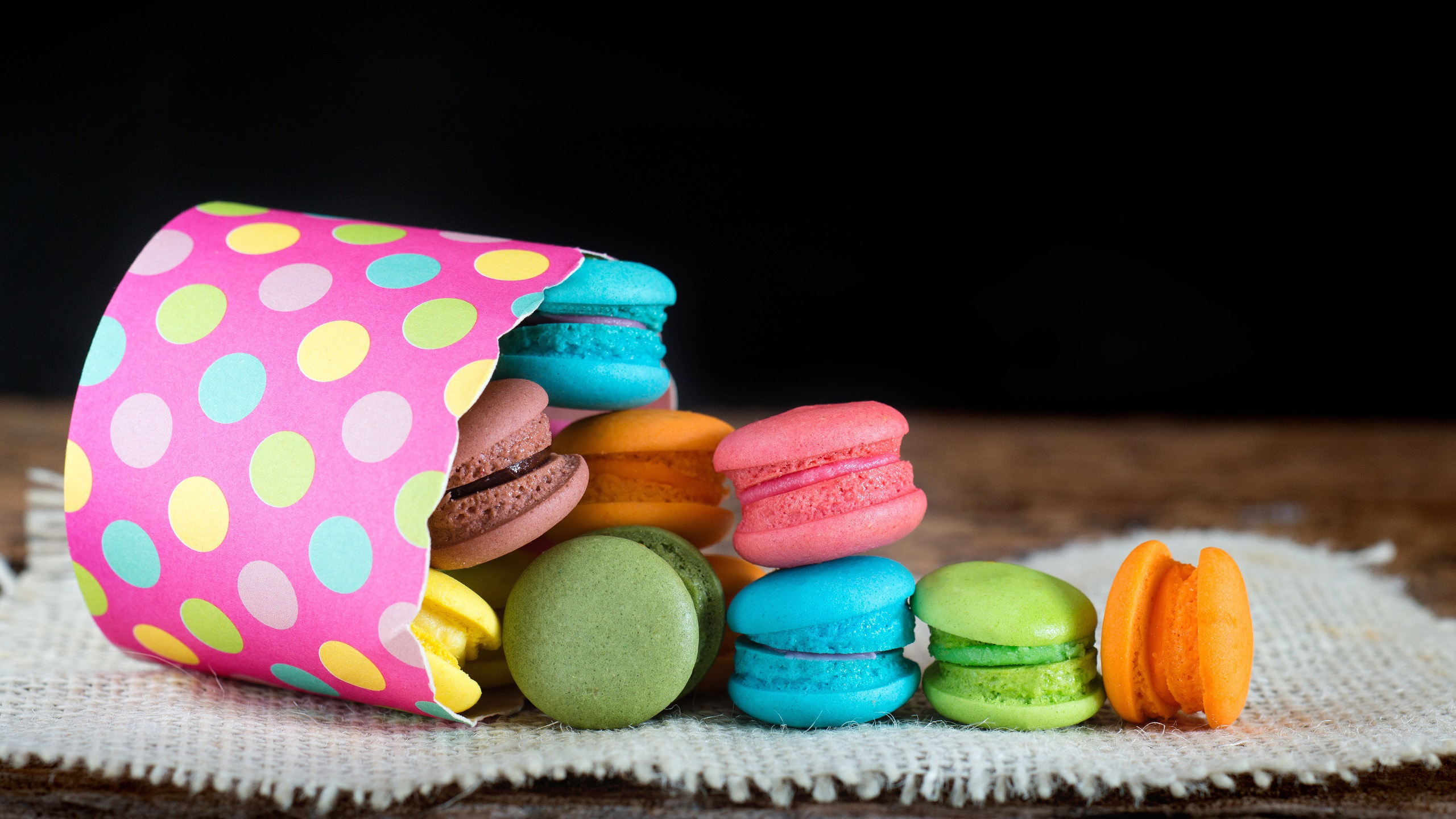 舒缓压力,马克龙,饼干,彩虹