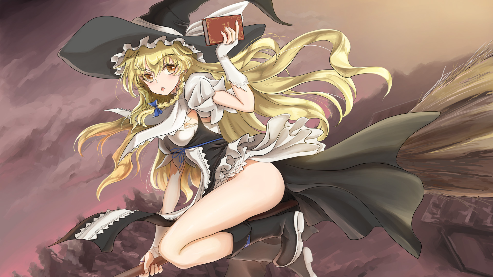 女巫,扫把,飞行,魔法书