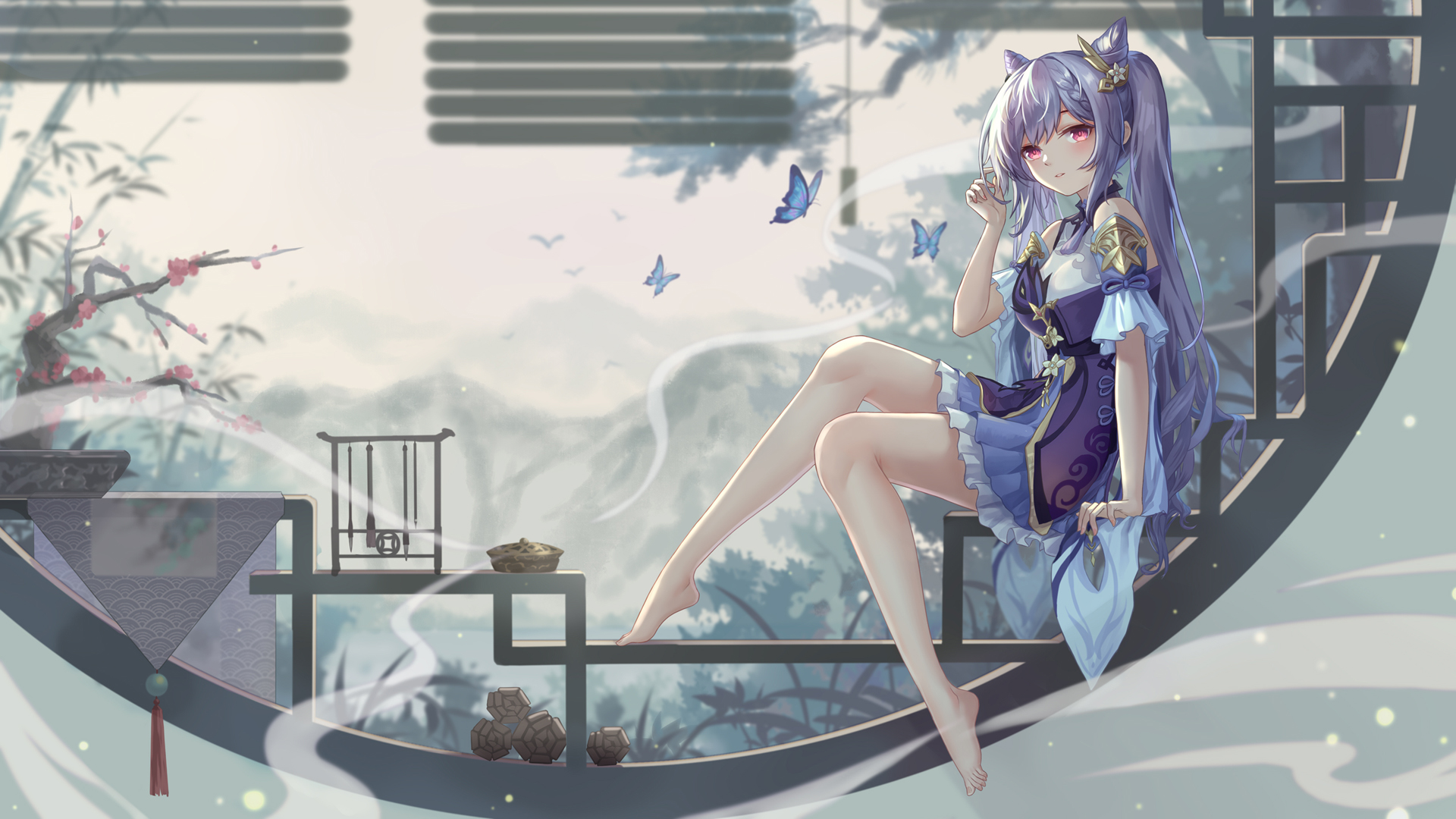 原神刻晴,,美脚美腿