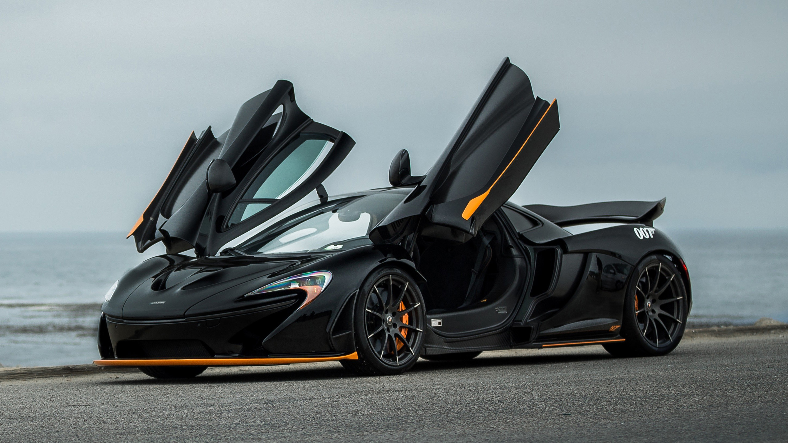 迈凯伦,跑车,海边,海浪