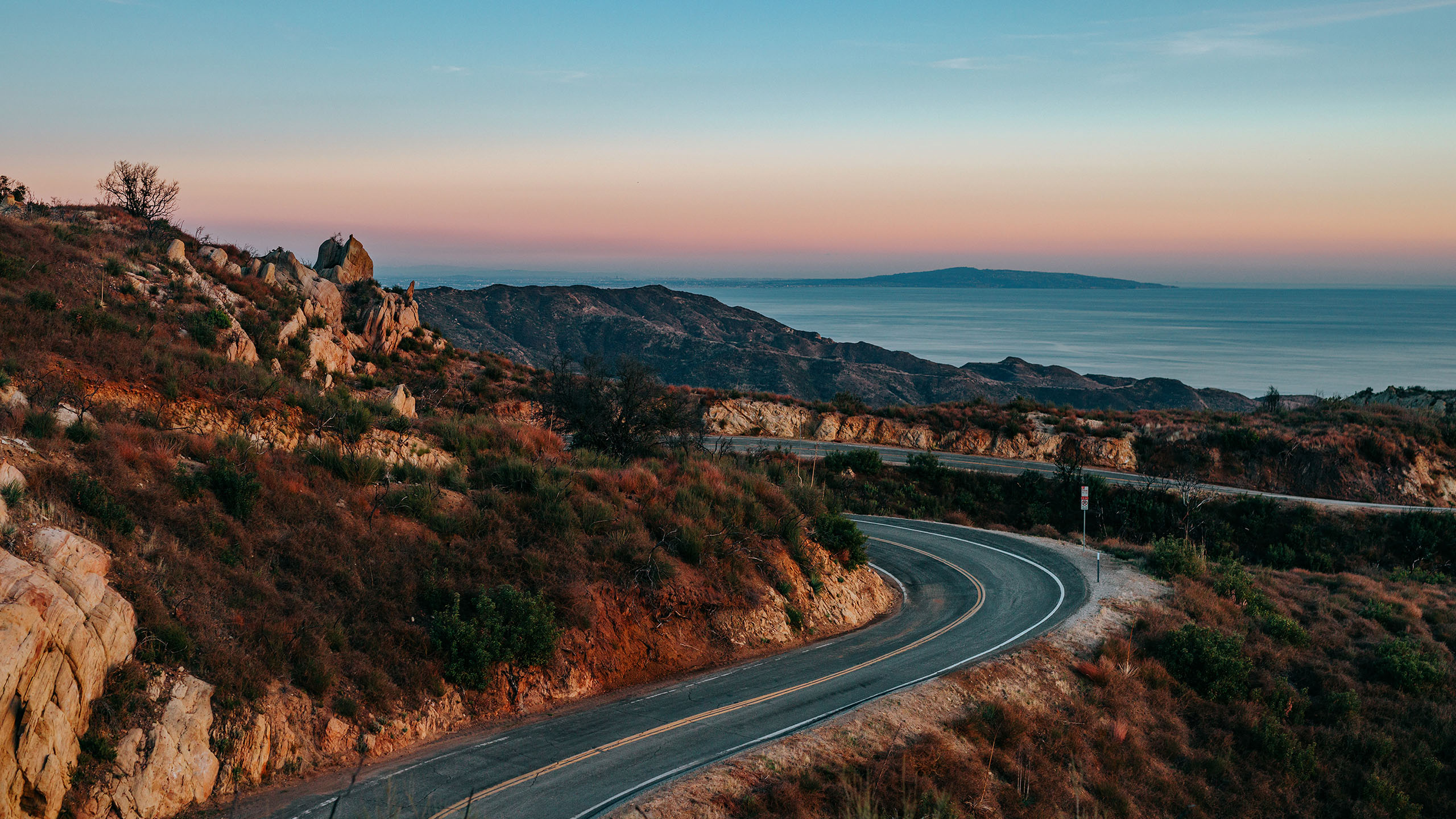 自然风光,公路,傍晚,晚霞