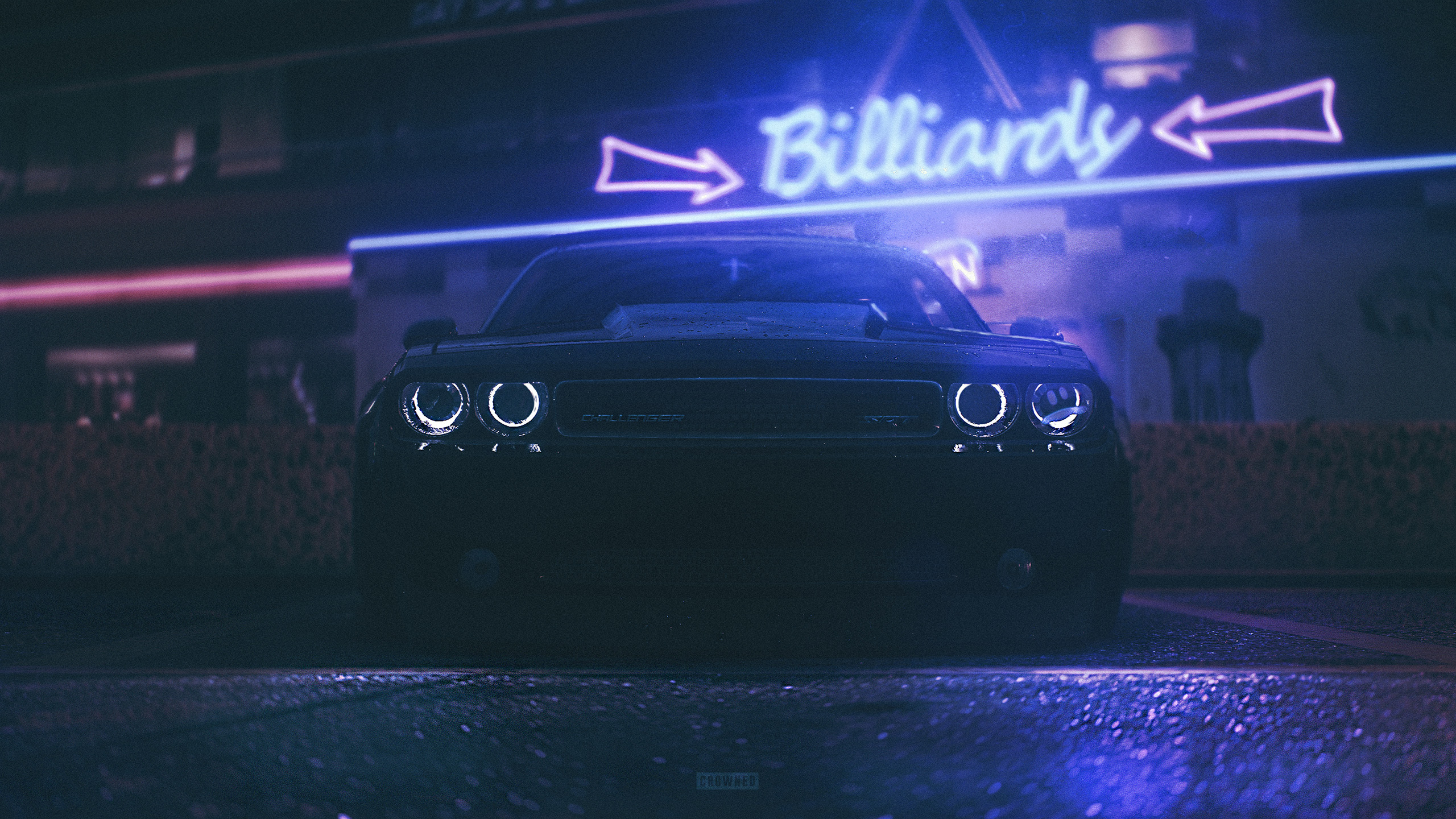 午夜,炫酷汽车,酒吧