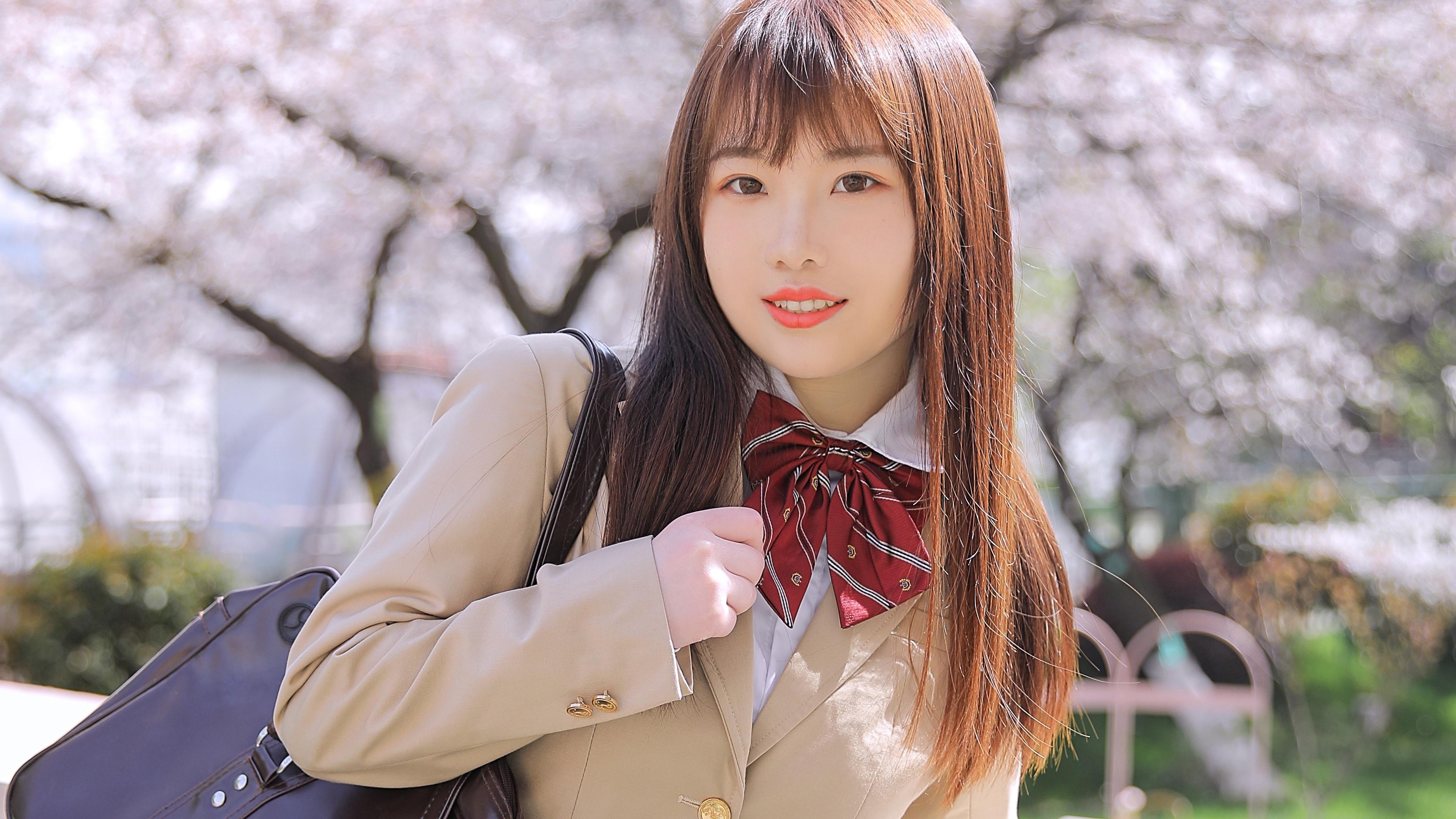 清纯,清新少女,JK制服,迷人,樱花