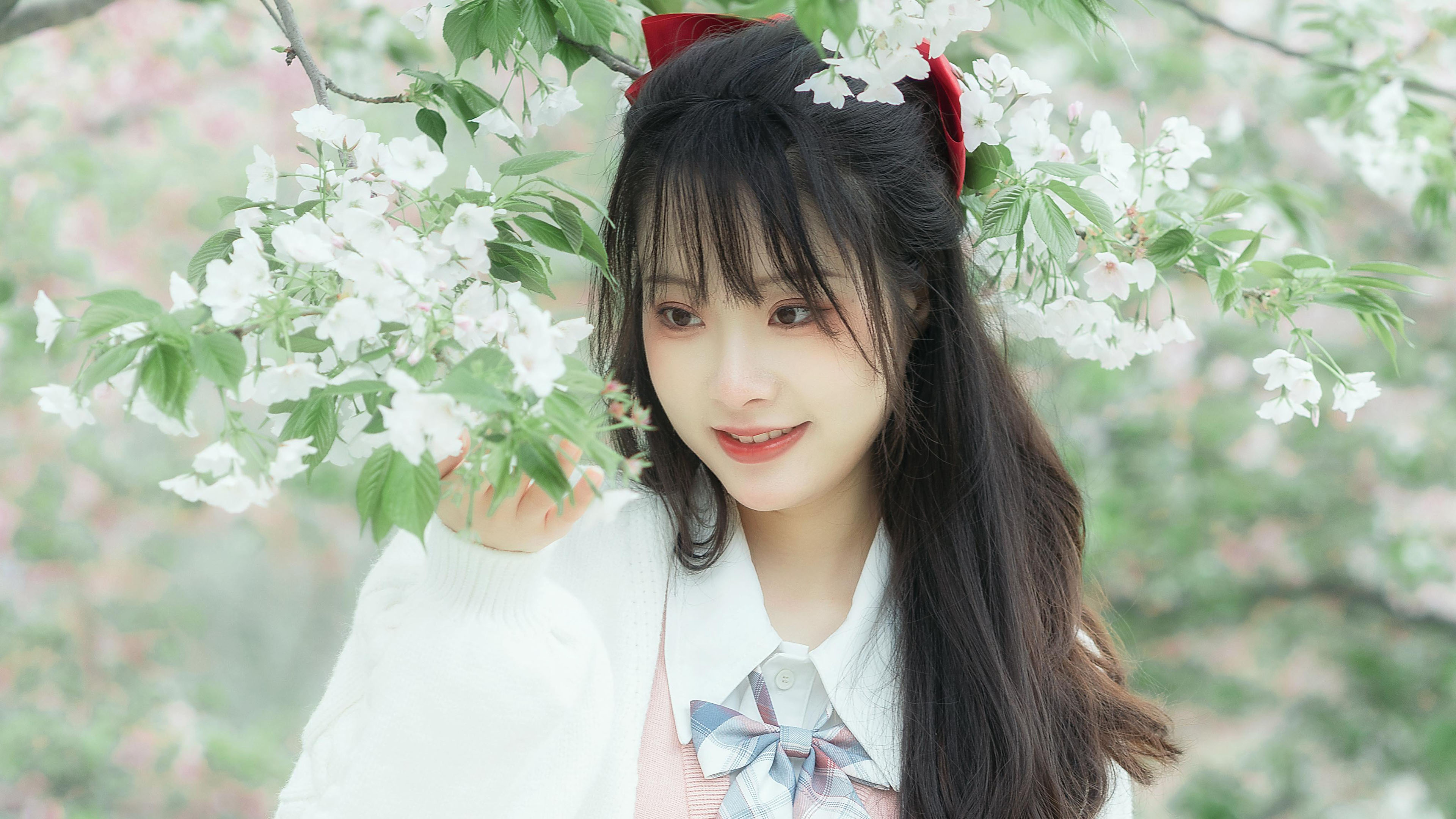 清纯,清新少女,JK制服,迷人,樱花