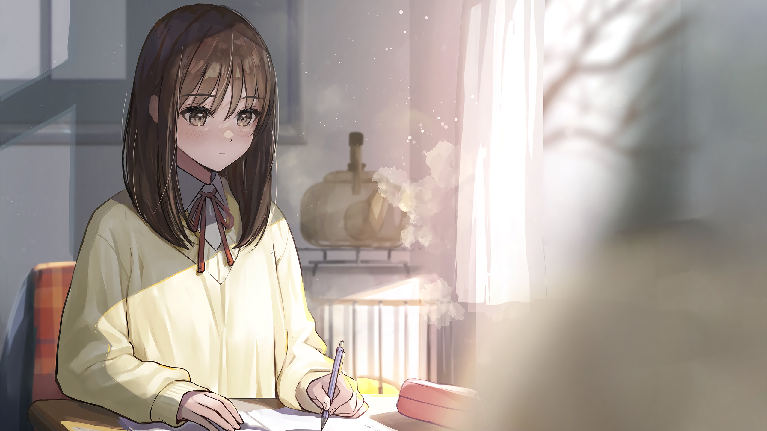 功课,作业,阳光,午后