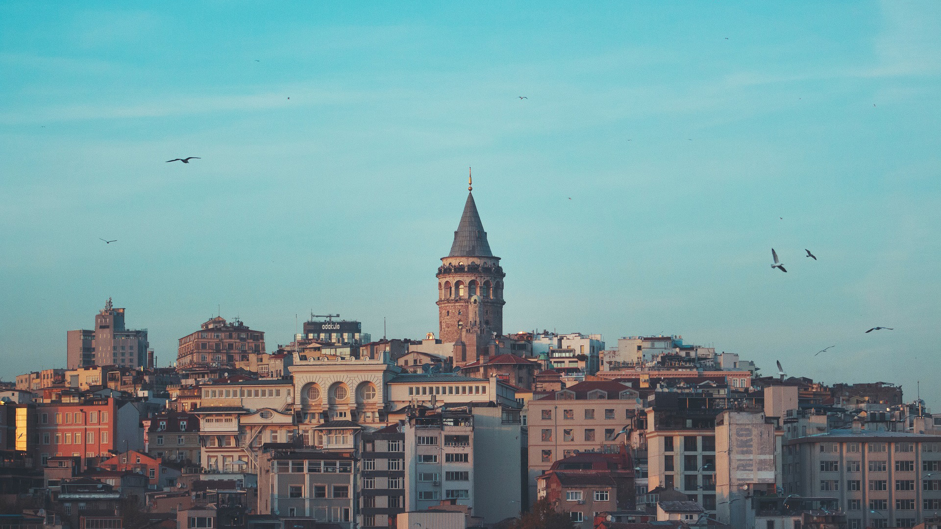 城市夜景,伊斯坦布尔,中东建筑