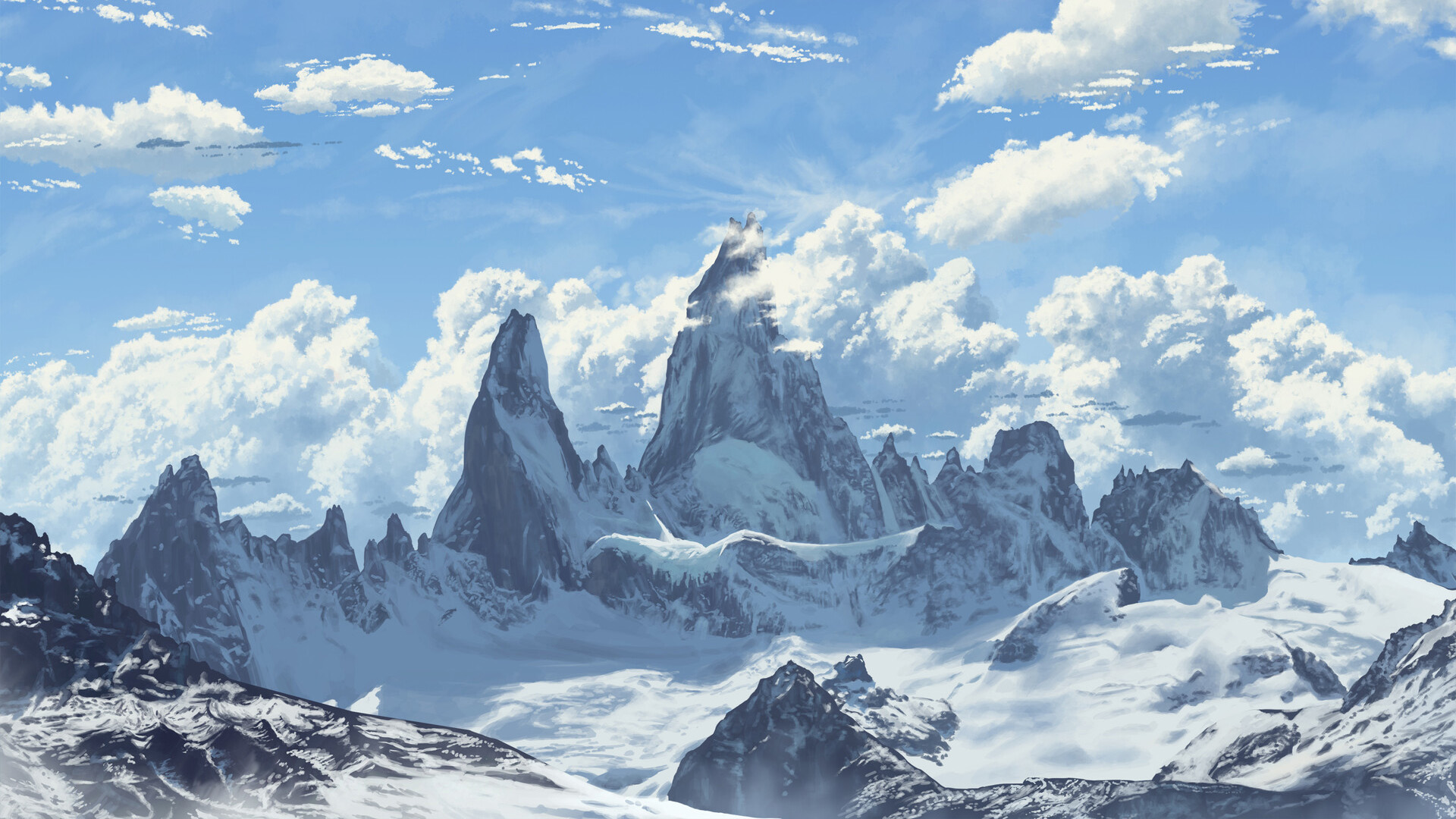 雪山,苍天,冰天雪地,寒冷