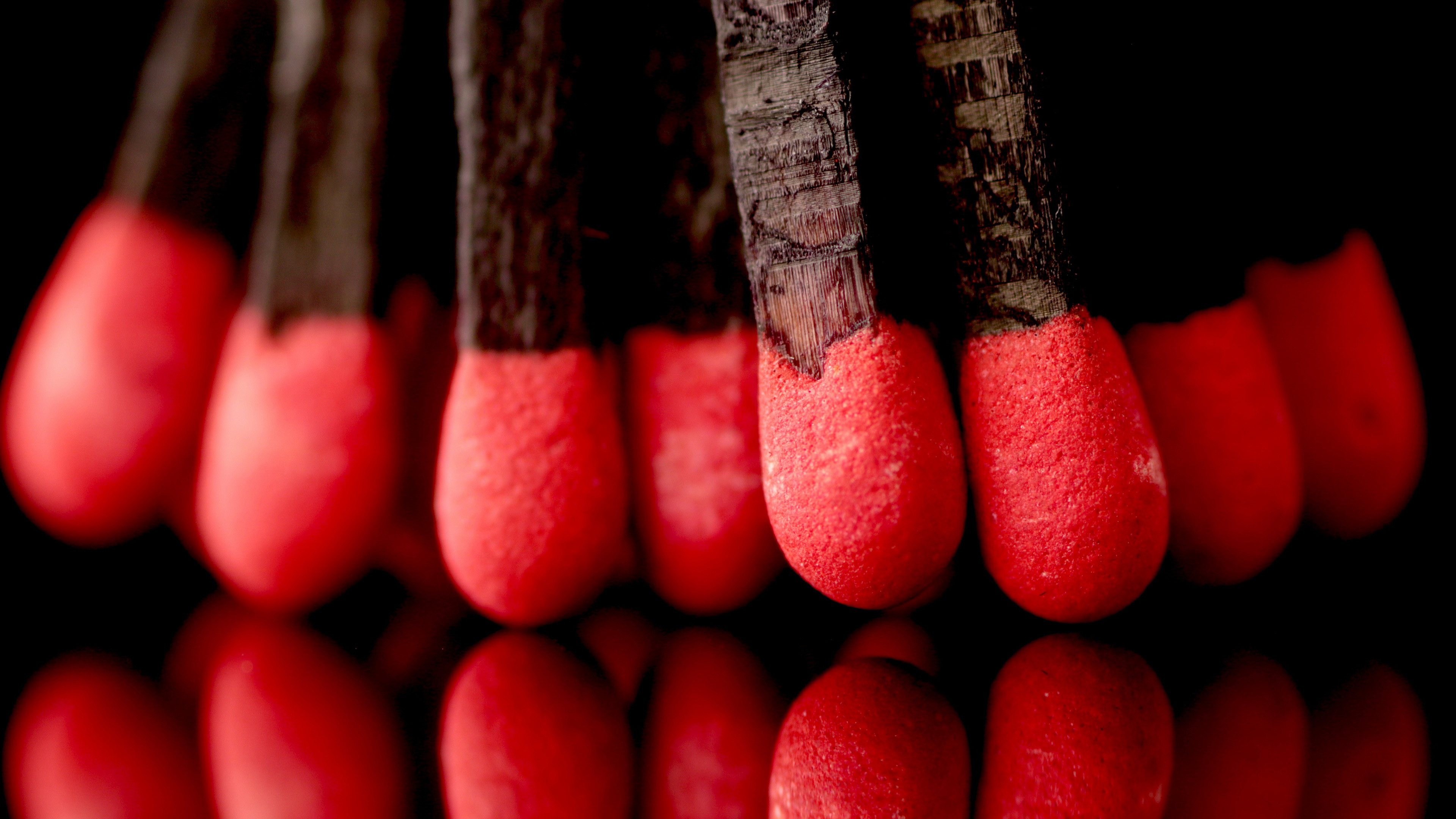 炫酷时尚,火柴头,创意,倒影