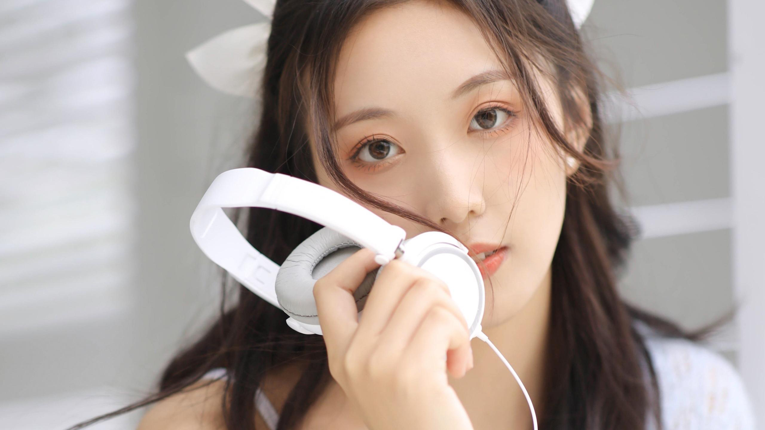 清纯,耳机,气质女孩,音乐