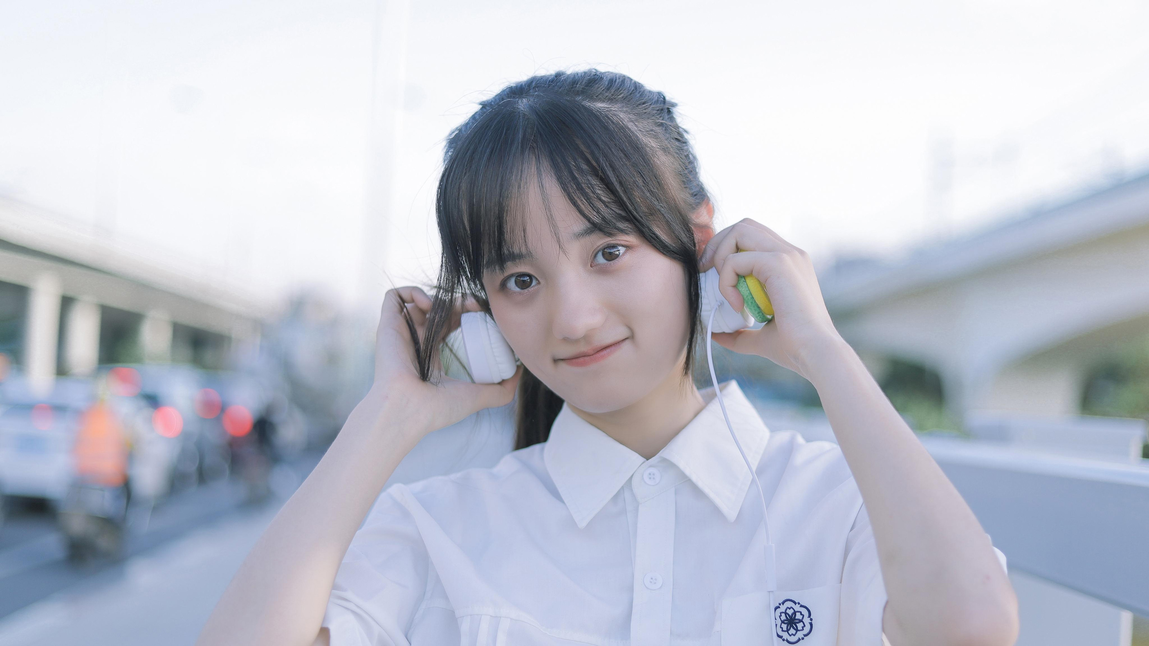 清纯,气质,优雅,美女,耳机