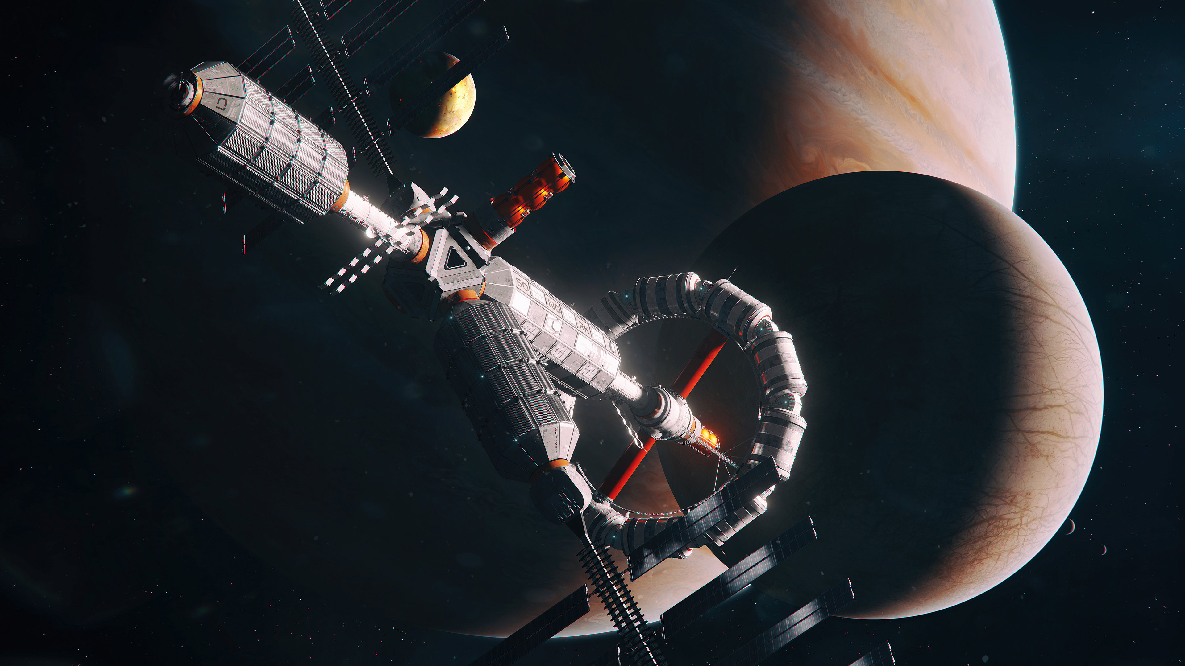 主机游戏,空间站,星球,飞行器