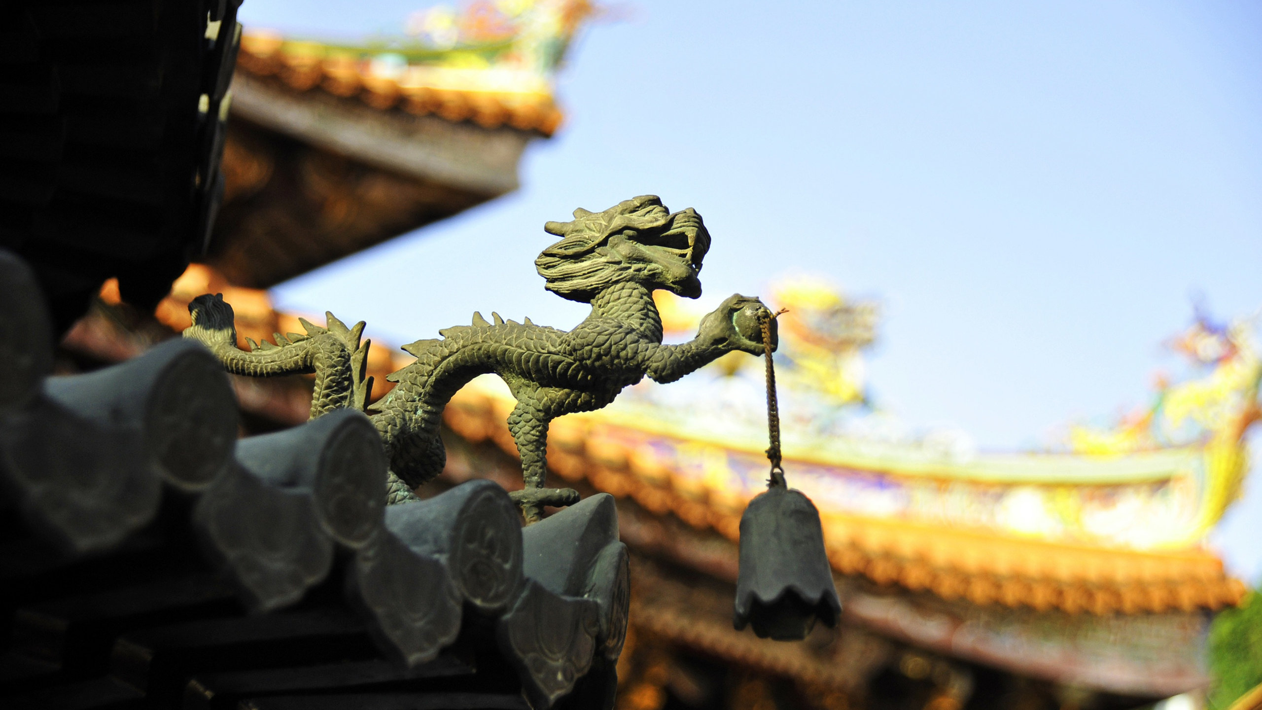 紫禁城,楼阁,龙,铃铛