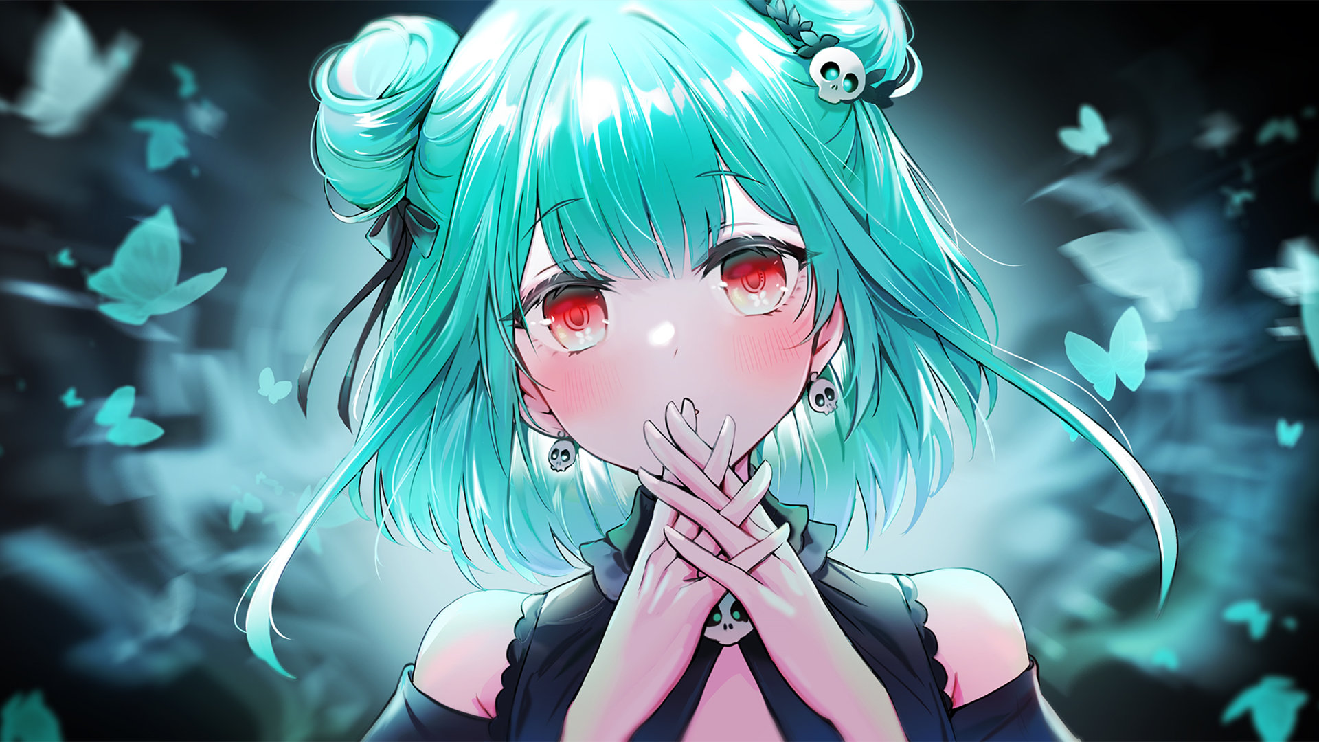 卡通人物,蝴蝶,大眼女孩