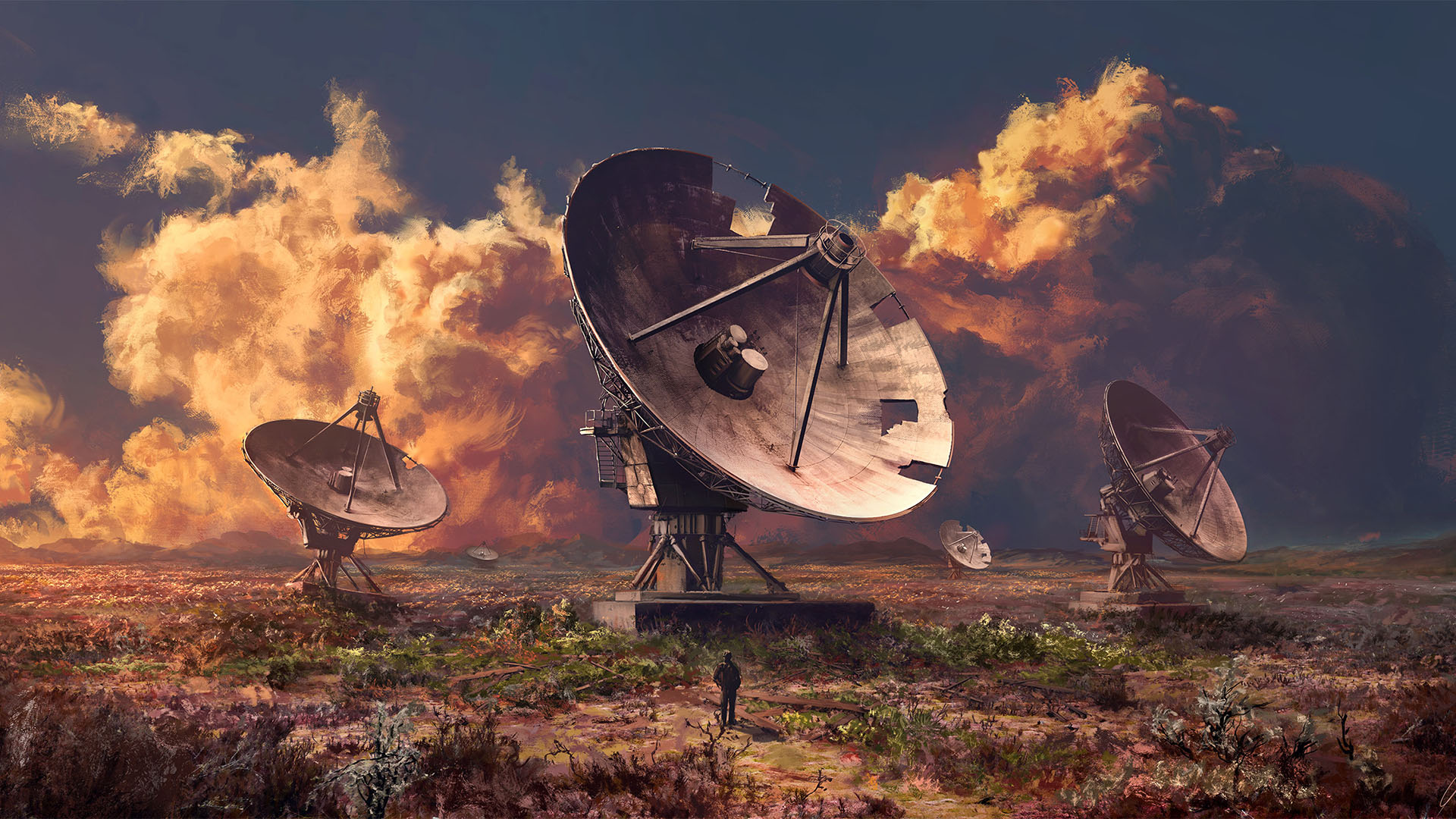 残破,遗失的世界,晚霞