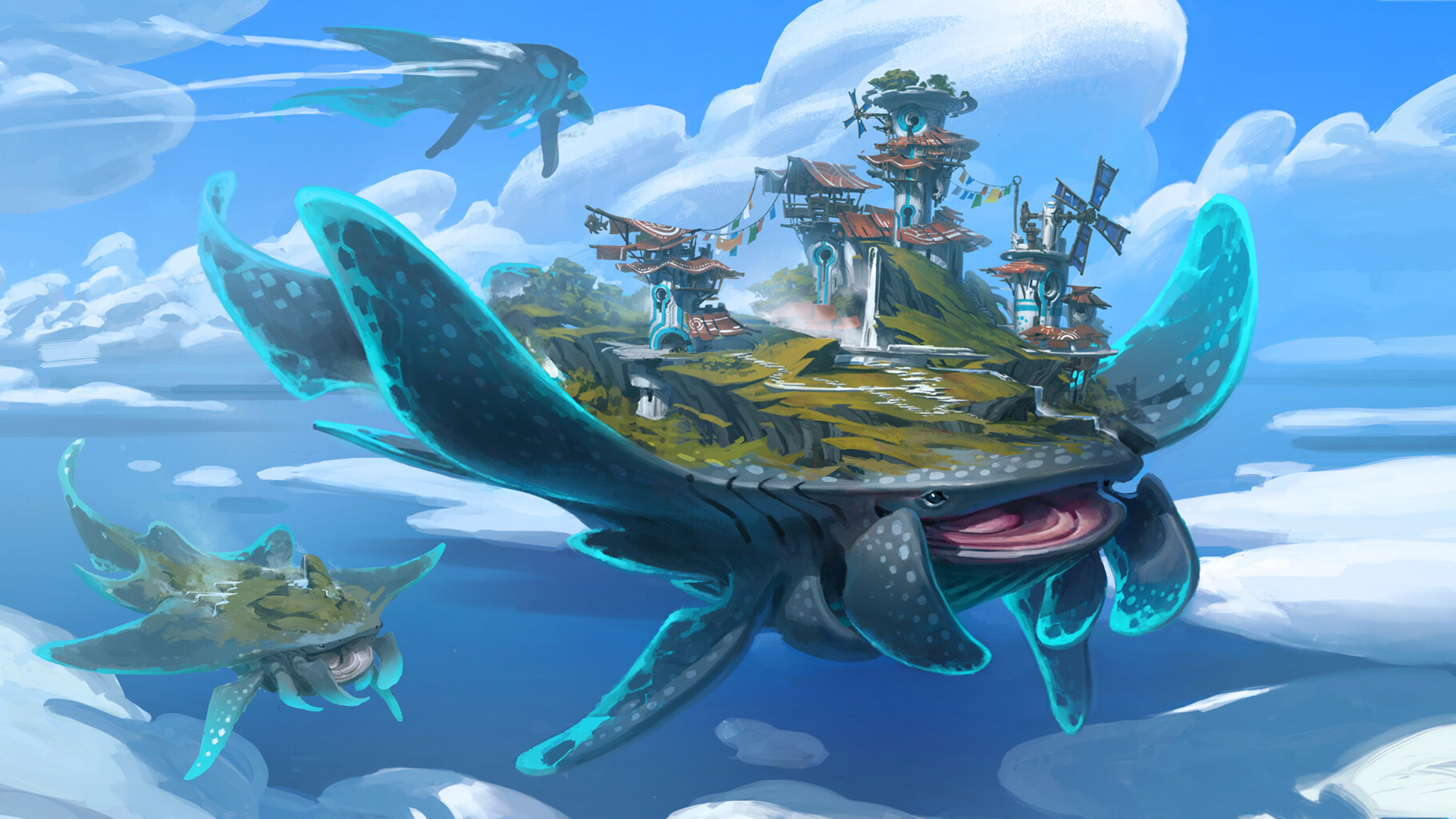 天空城堡,云中城,神兽