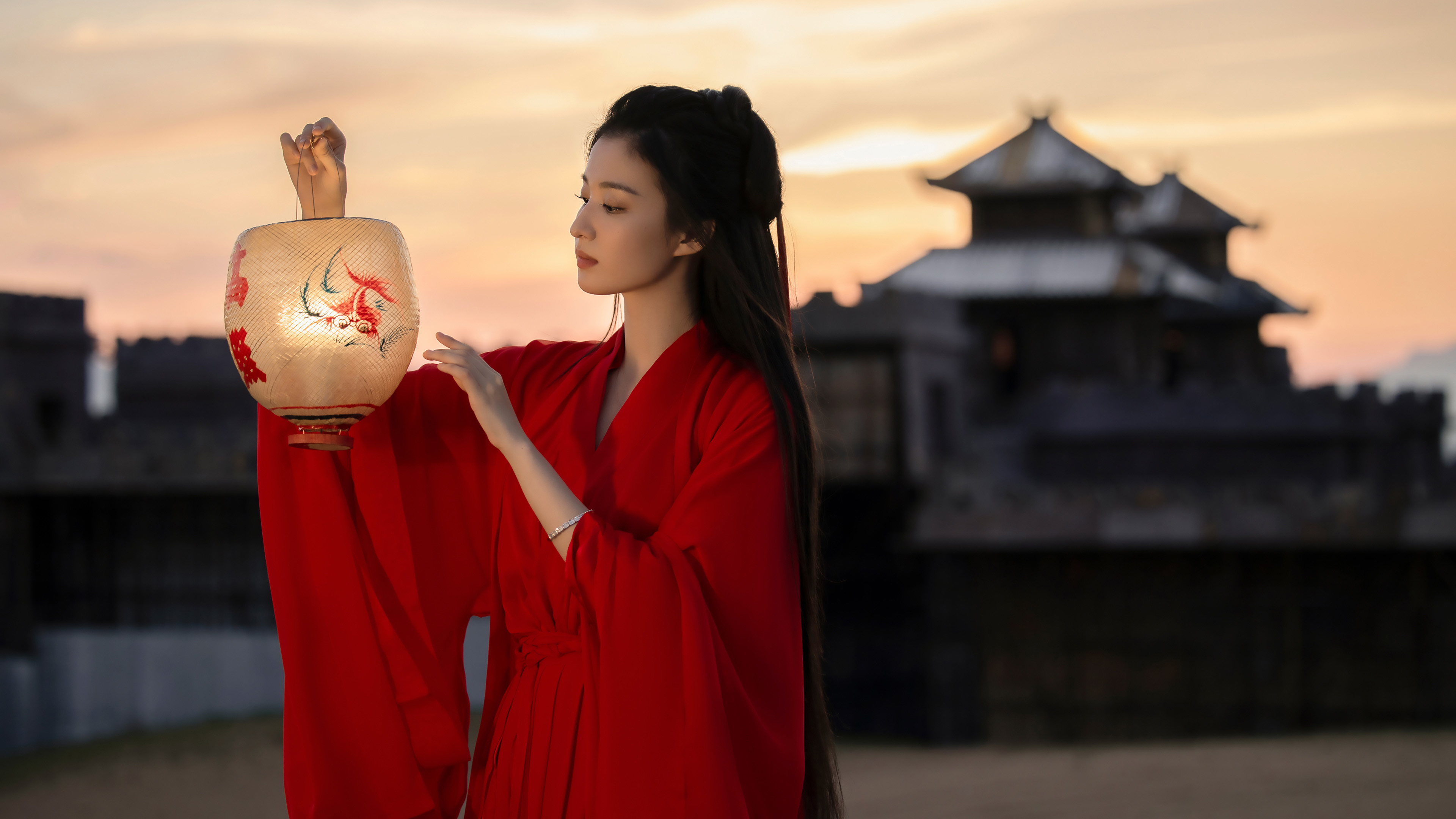 王楚然,古装,红裙,神仙姐姐