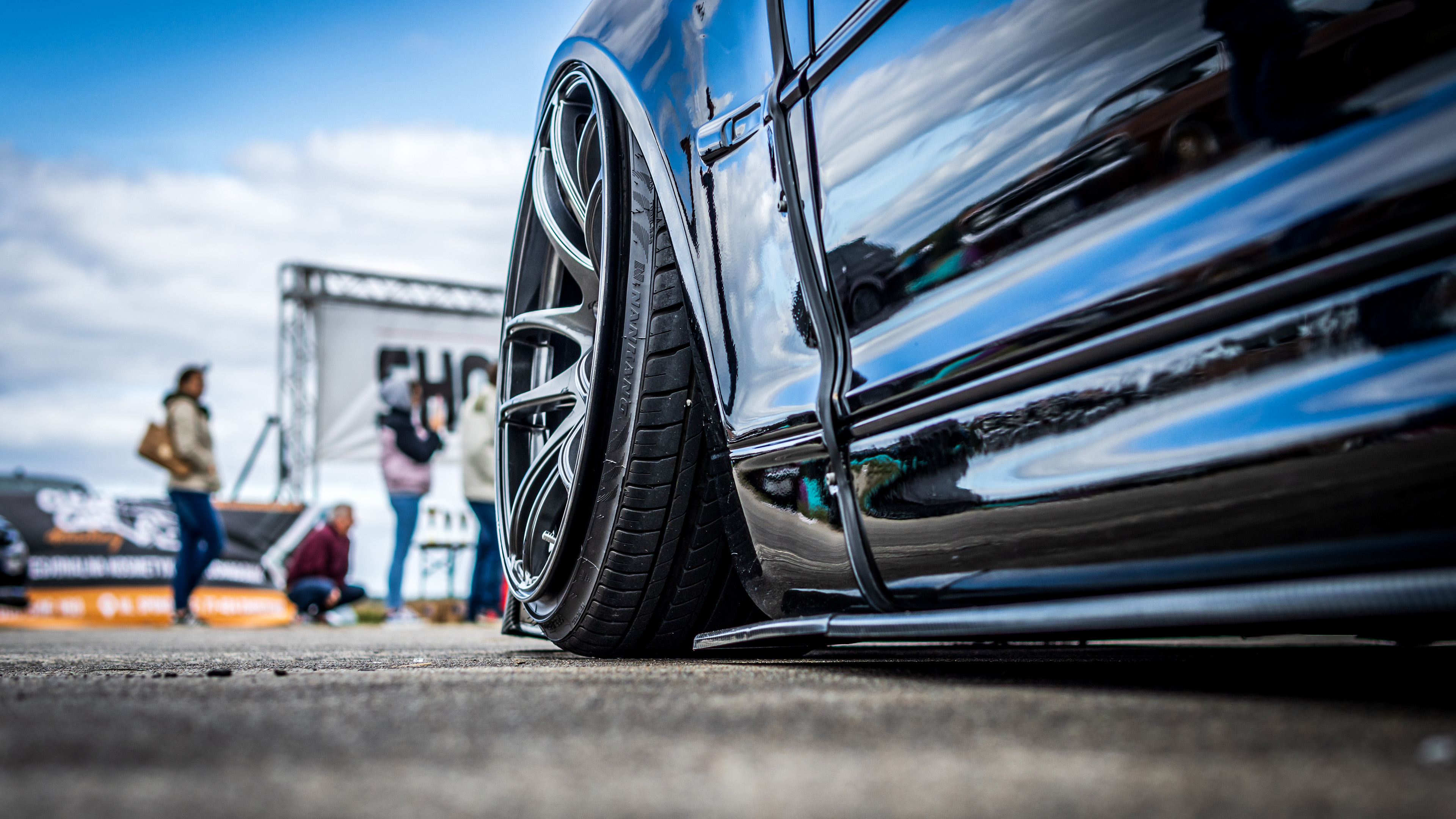 宝马,赛车,车轮,特写