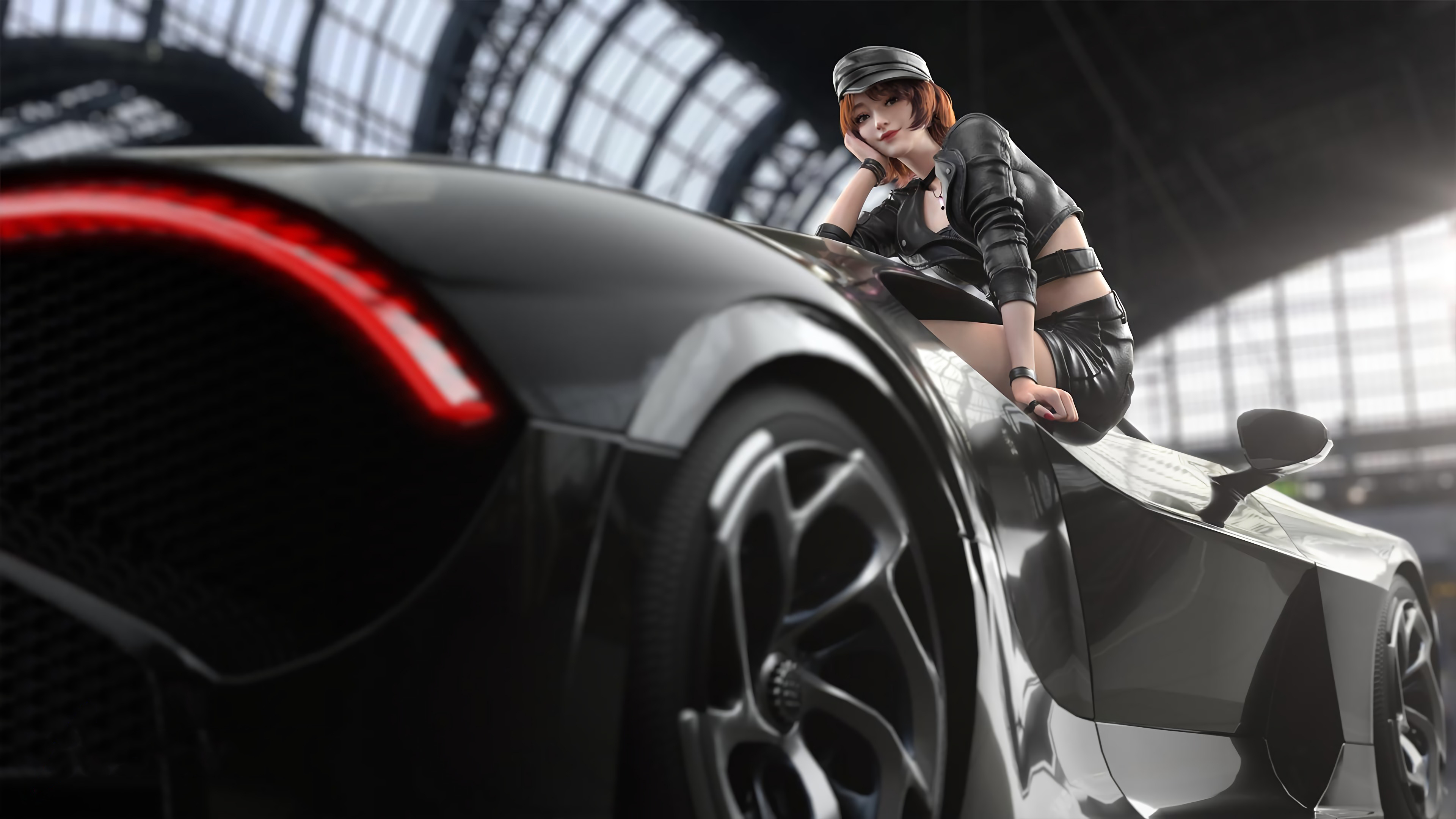 手游世界,王者竞速,黑色跑车