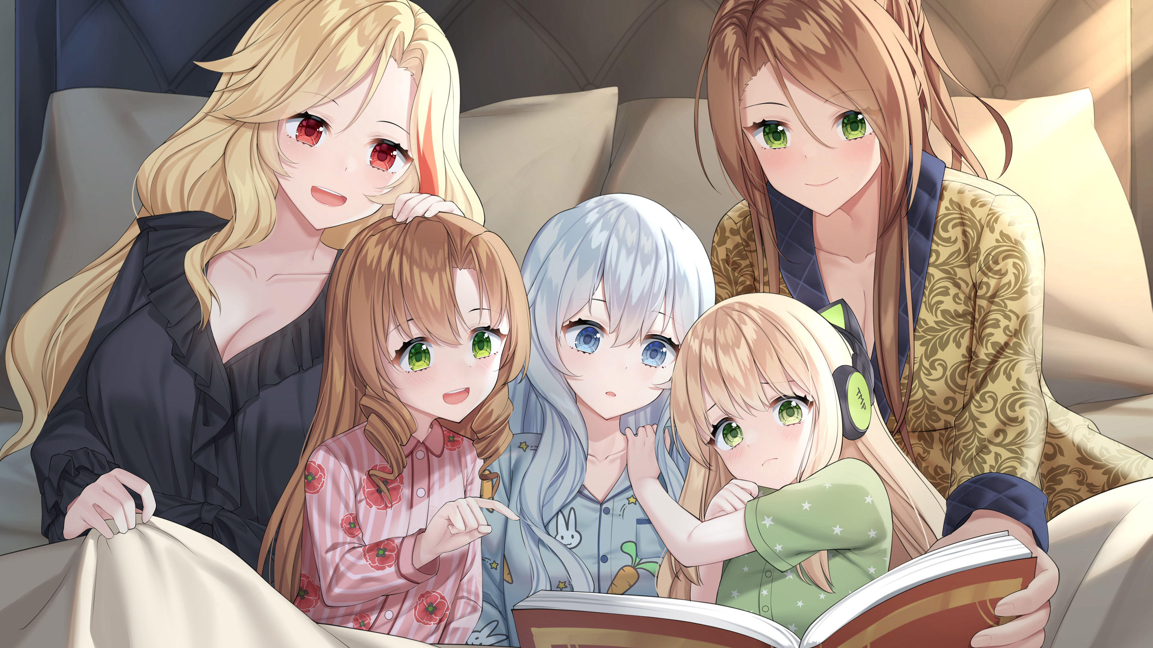 讲故事,三姐妹,温馨一家