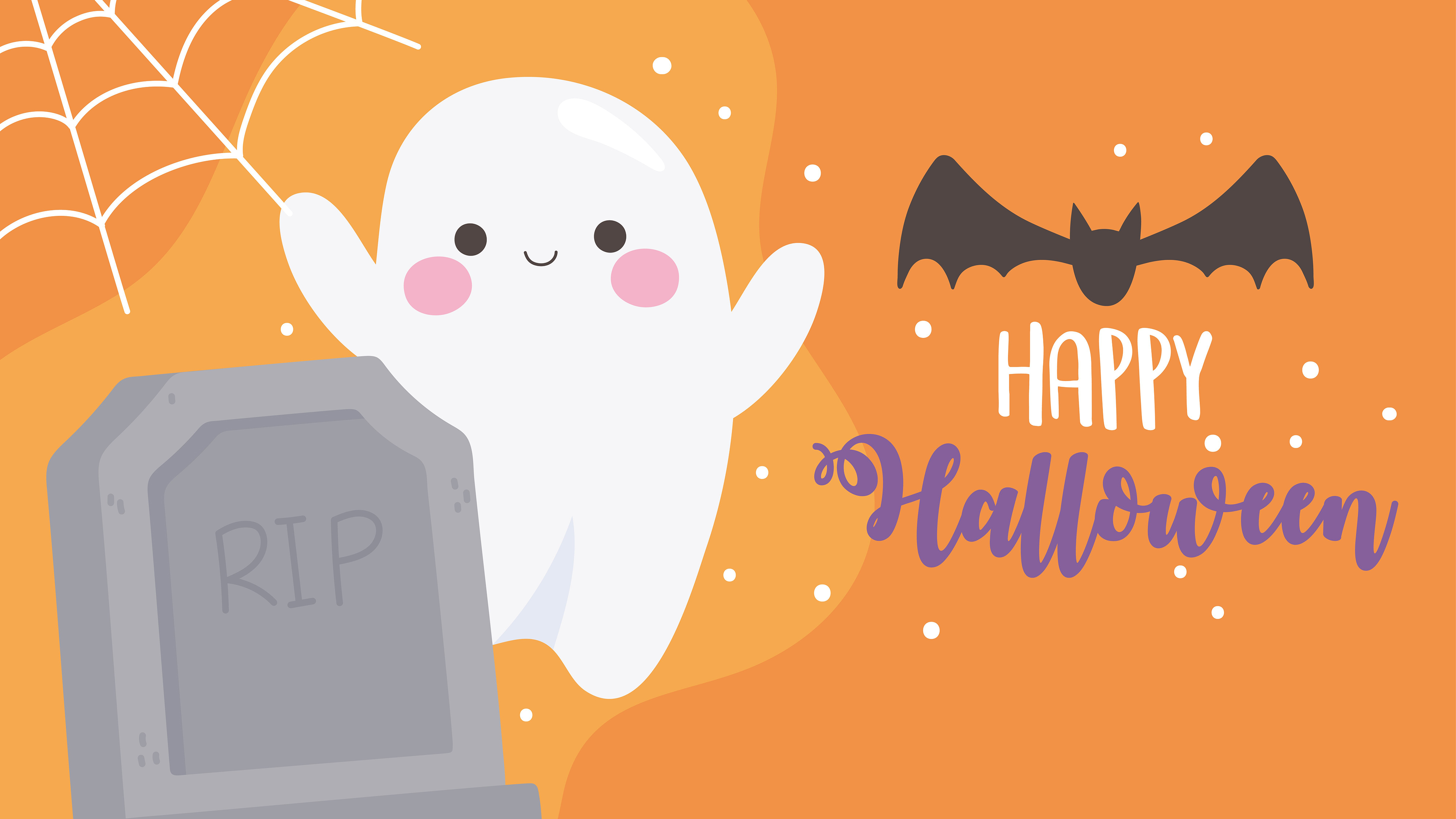 万圣节,蝙蝠,墓碑,可爱小鬼