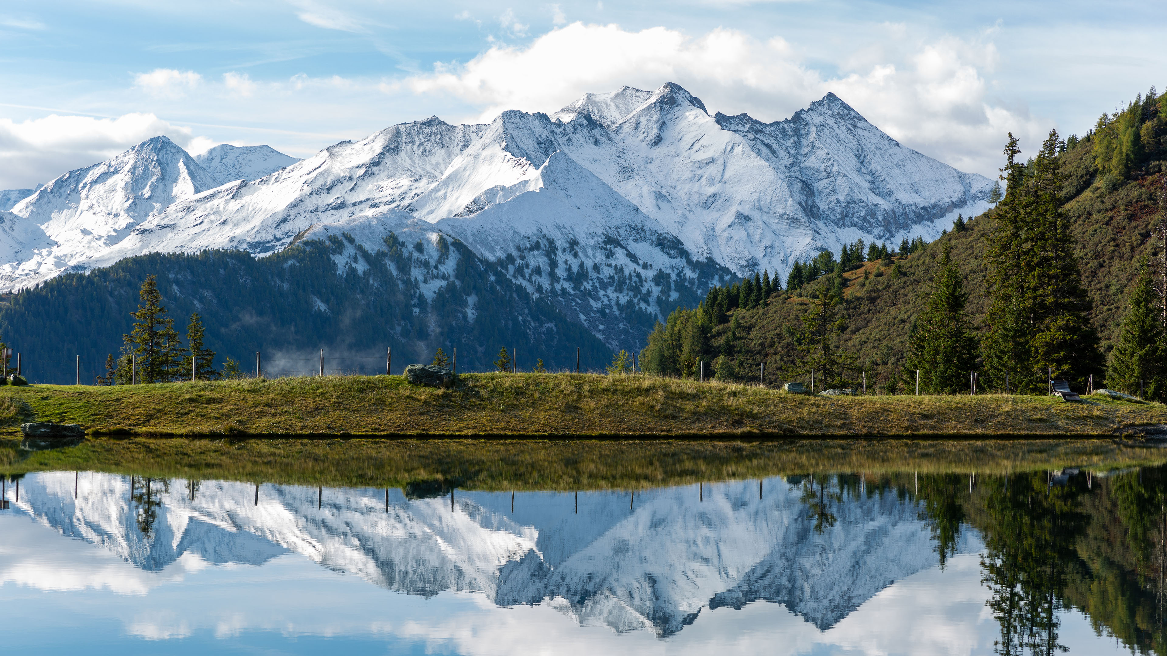 自然风光,雪山,倒影,高原,神秘