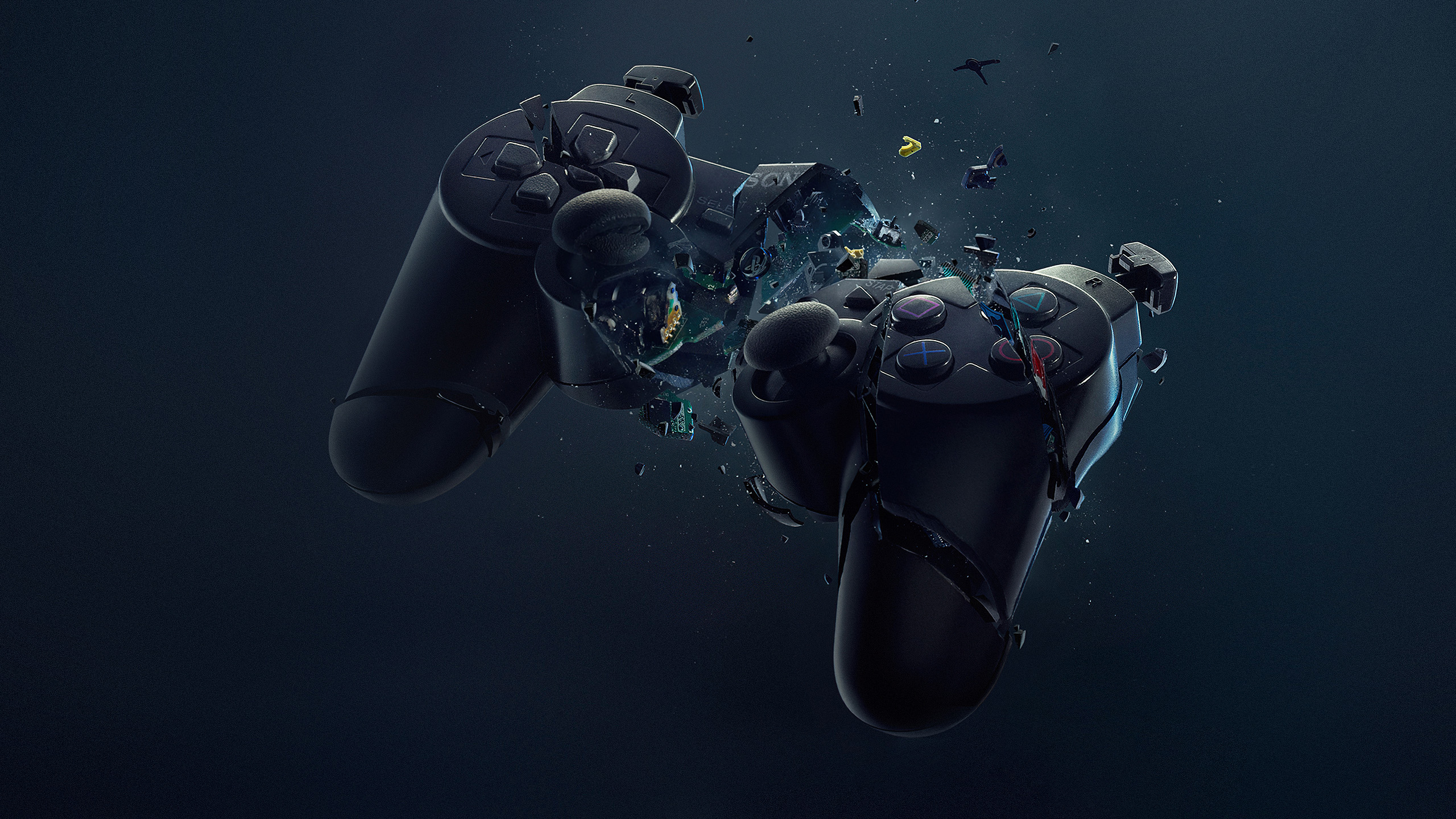 游戏手柄,破碎,不玩游戏