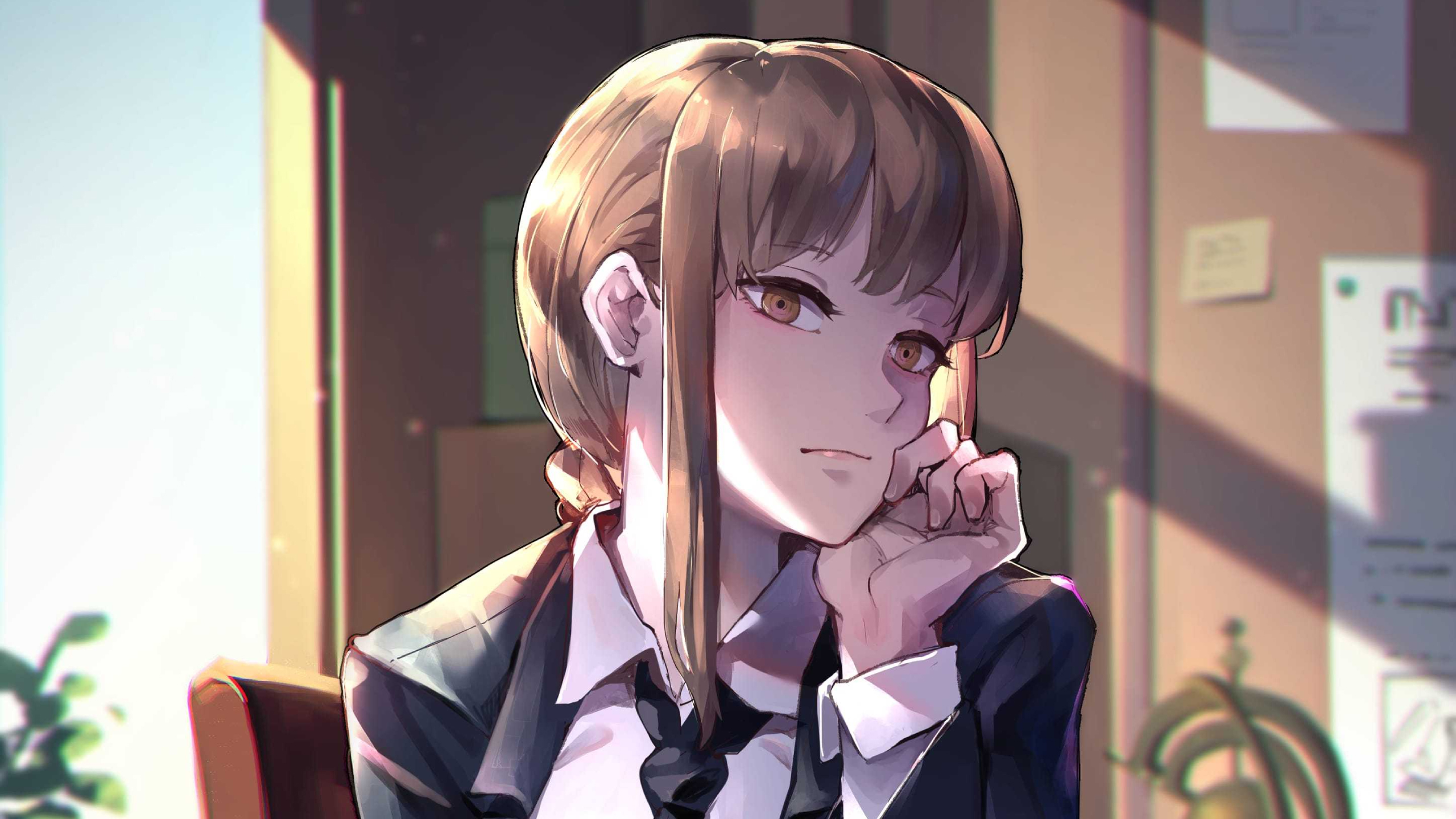 午后阳光,职业装,金发女孩