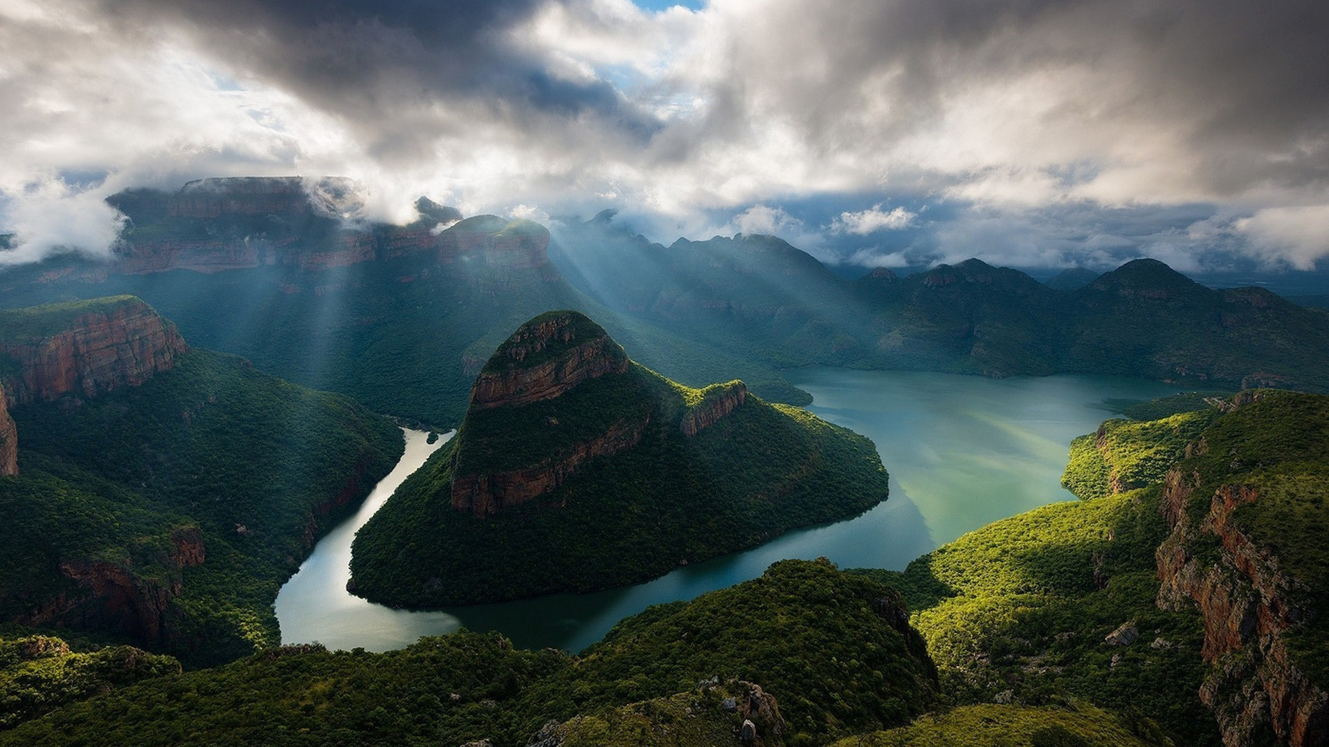 自然风光,阳光,蜿蜒大江,金光万丈