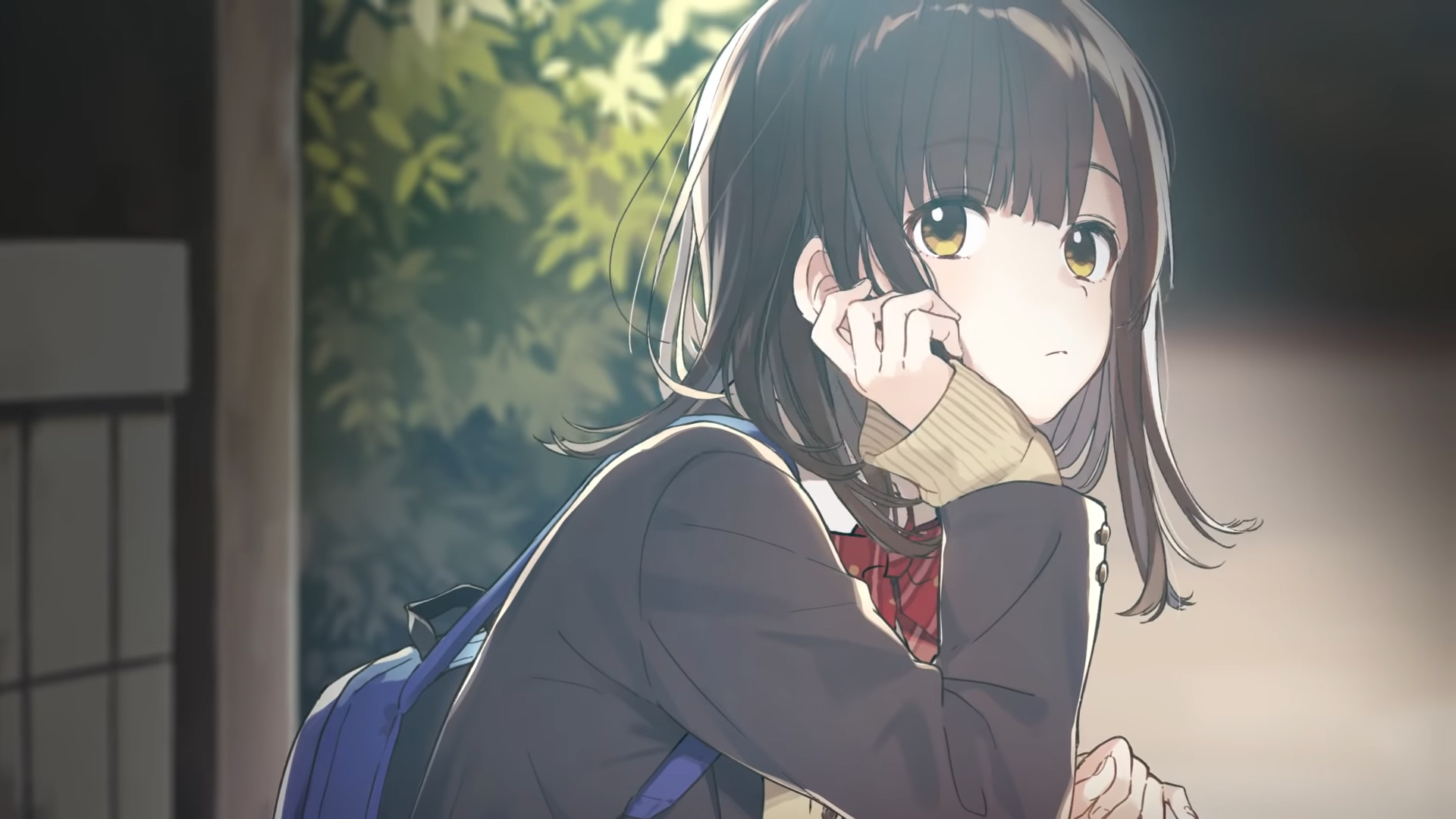 大眼女孩,放课后,书包